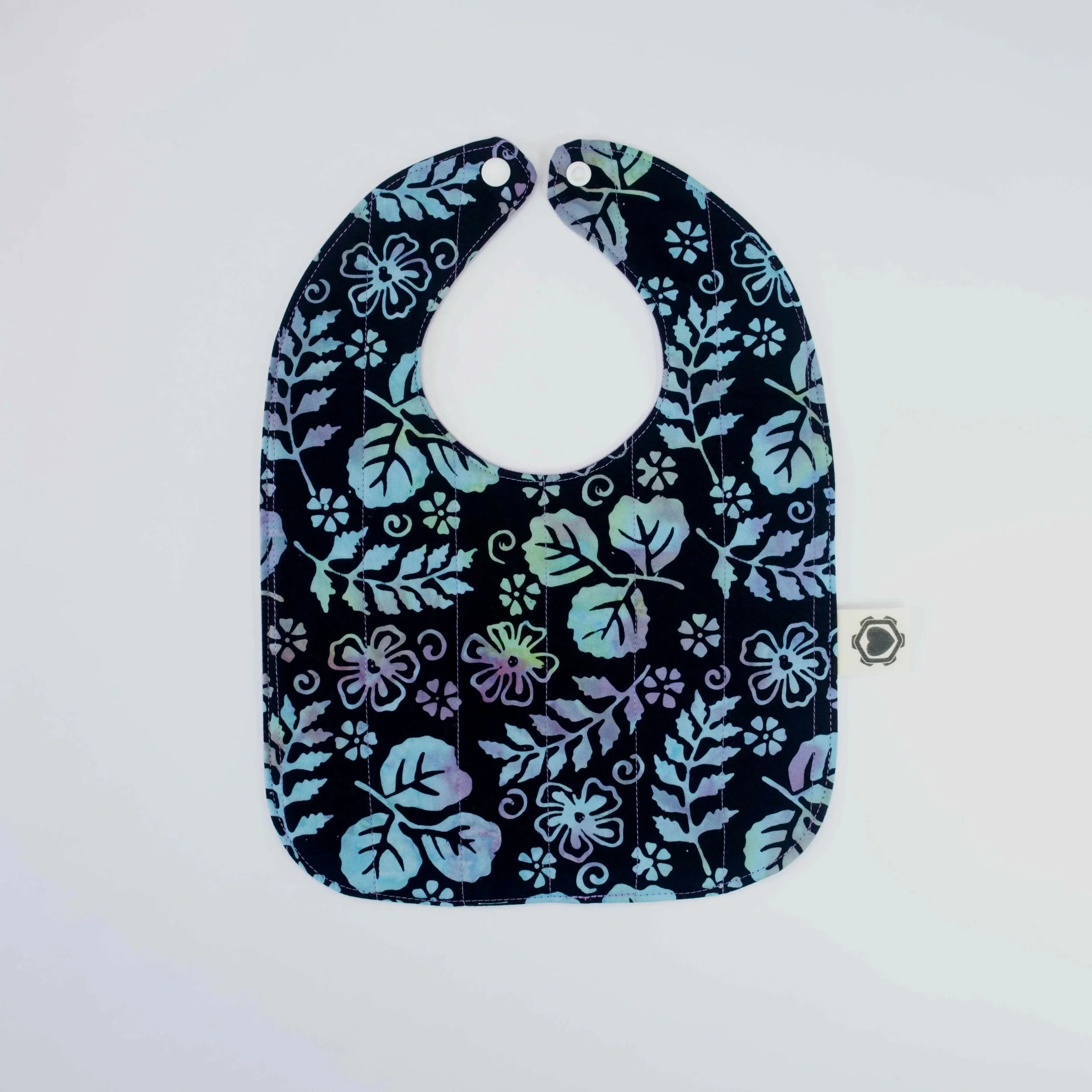 Cotton Baby Bib - Batik Floral
