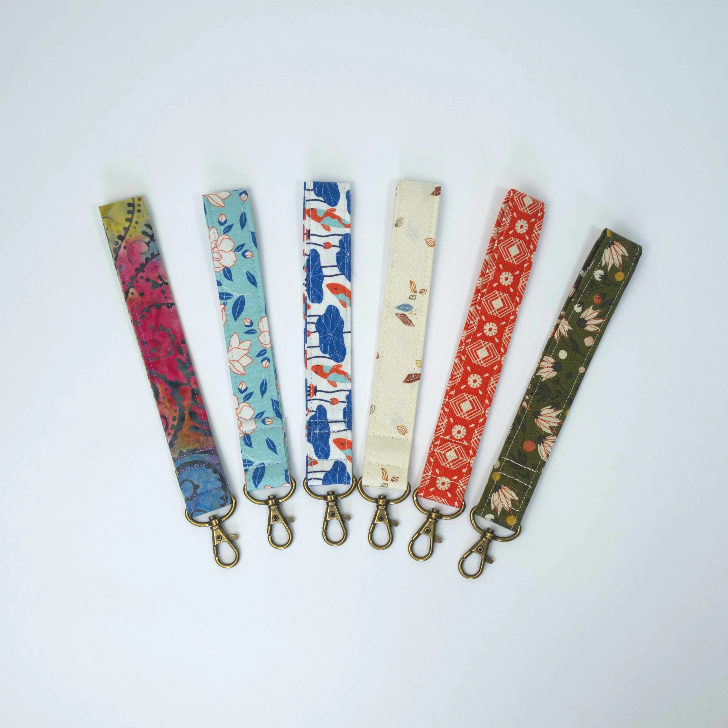 Wristlet keychains | Cotton w/ antique brass hardware