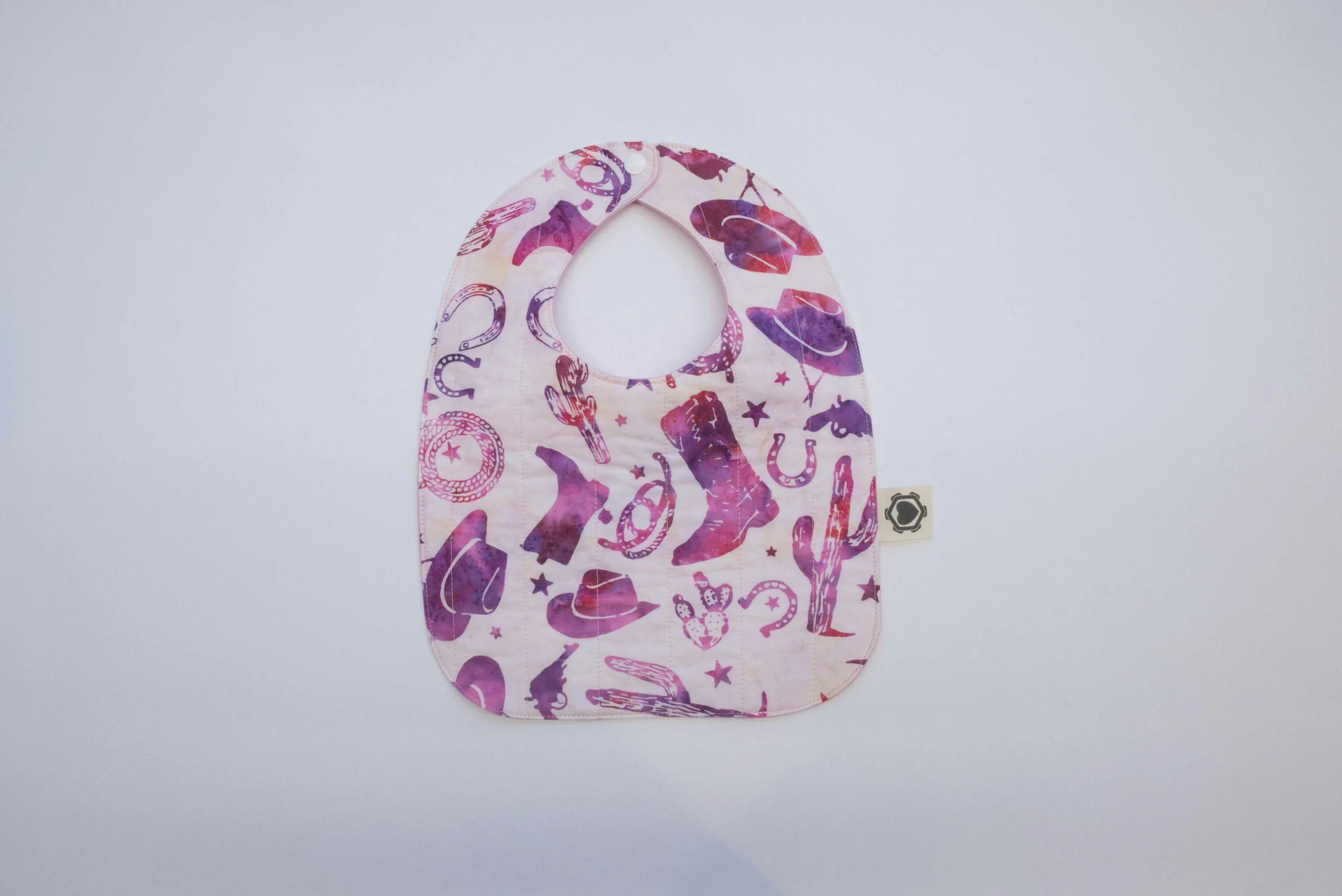 Cotton Baby Bib - Pink Pony