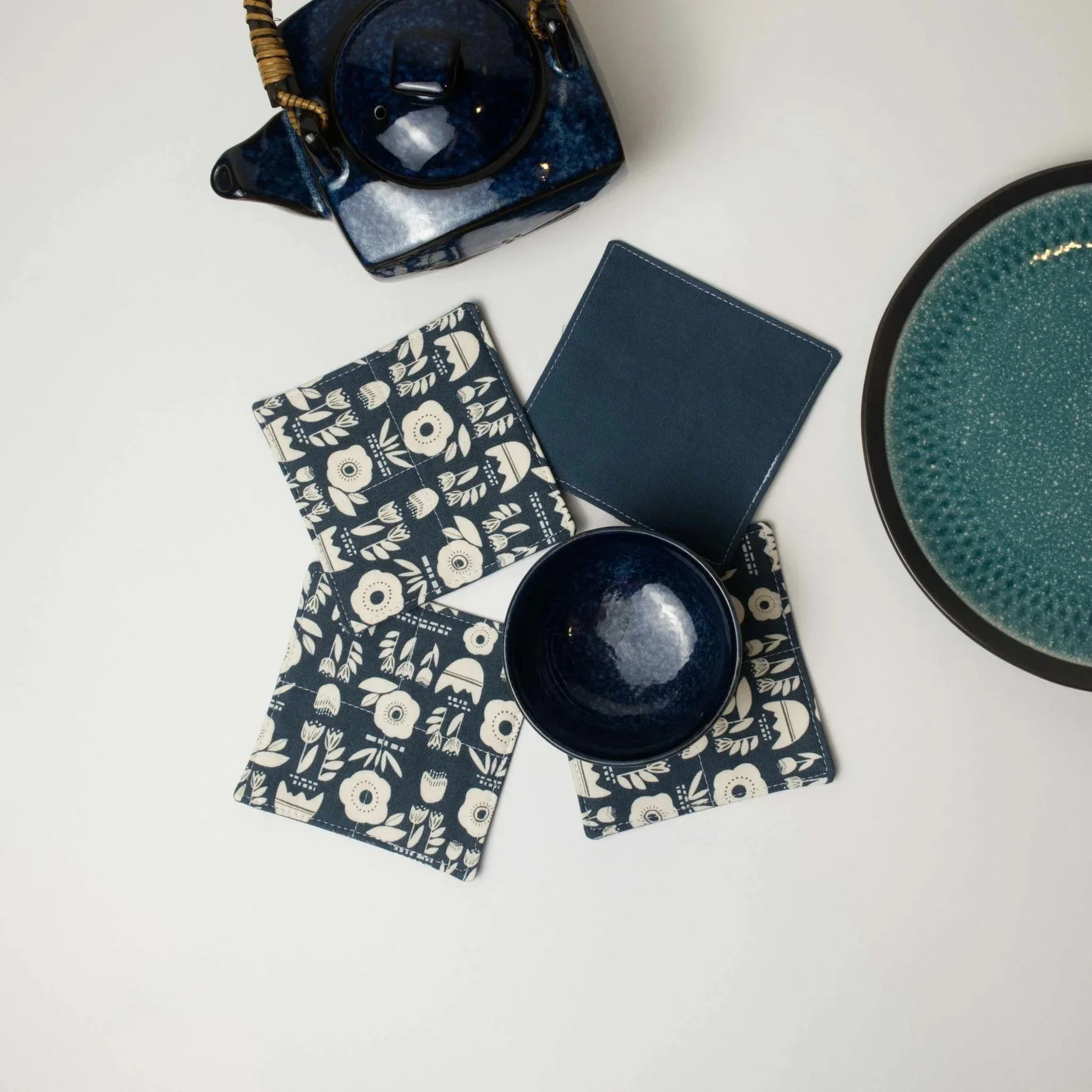 Quilted Cotton Coasters - Winter Collection