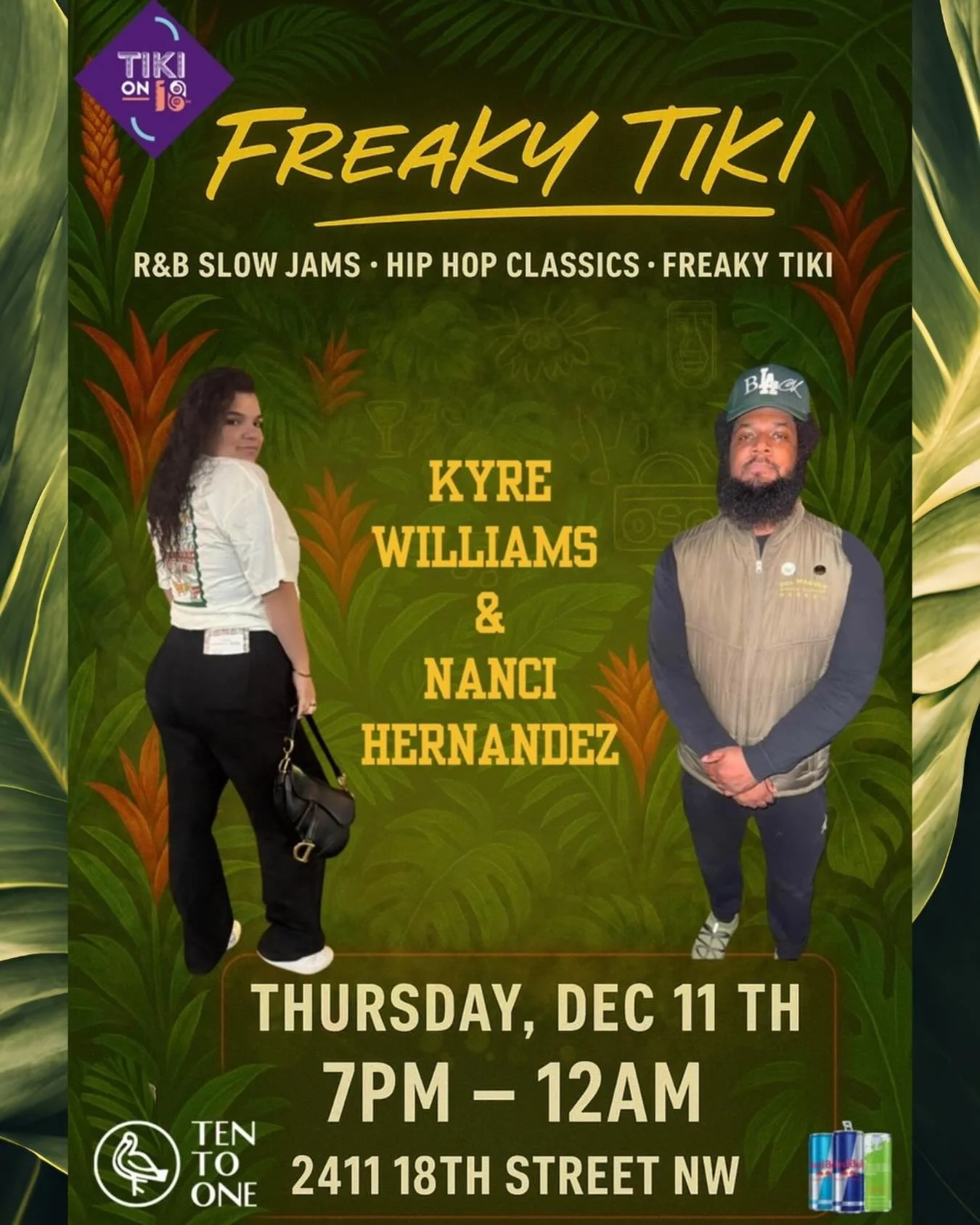 We&rsquo;re here for another time to be had w/ ya homies @snapthoughts and @nanctopia FreakyTiki is the name of the game! R&amp;B classics, rum as always, and plenty food to make sure y&rsquo;all dont get TOO crazy! Starting at 7 till close! No room 