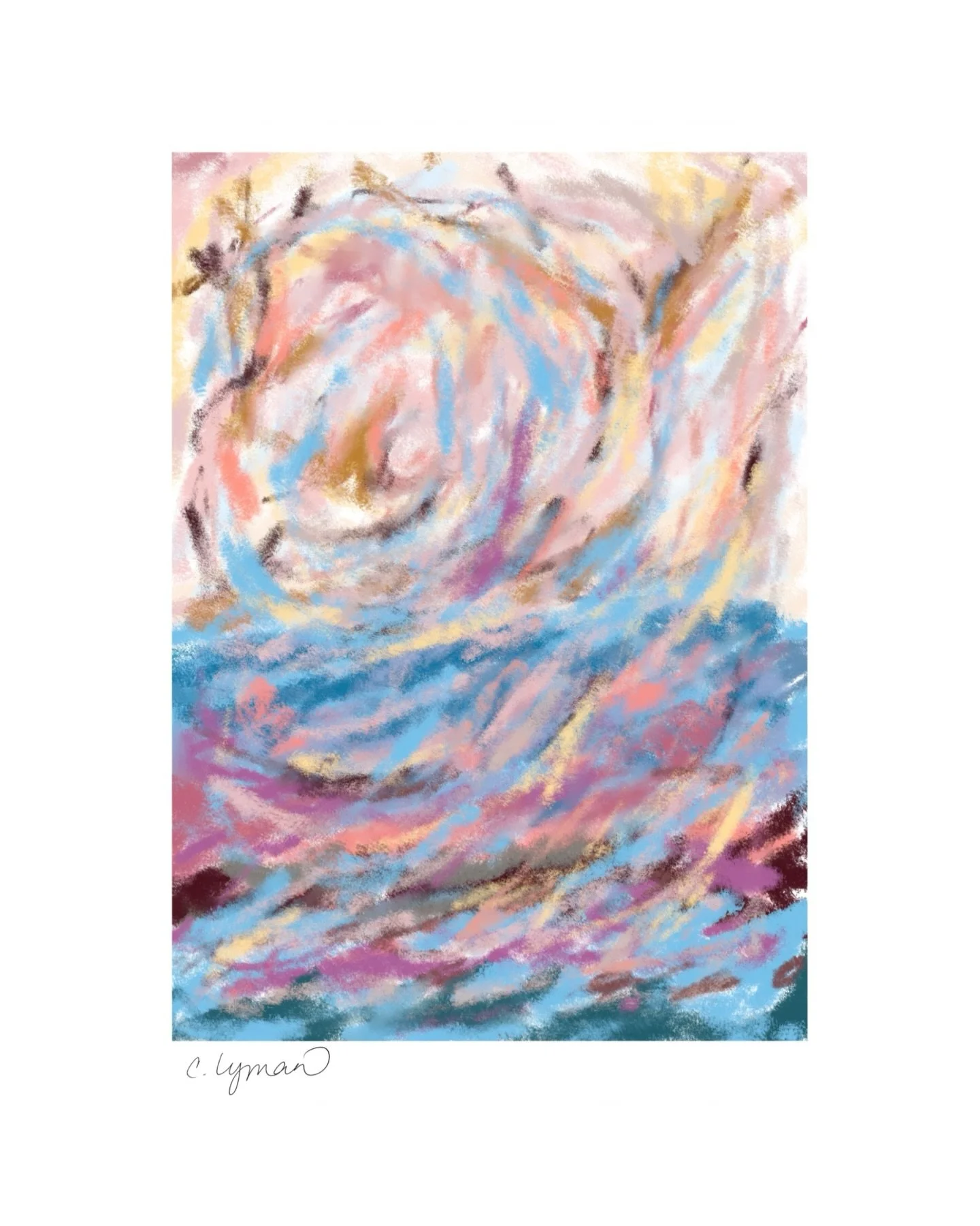 &ldquo;Stirred up&rdquo; - more iPad pastels #abstractart #procreate #digitalart