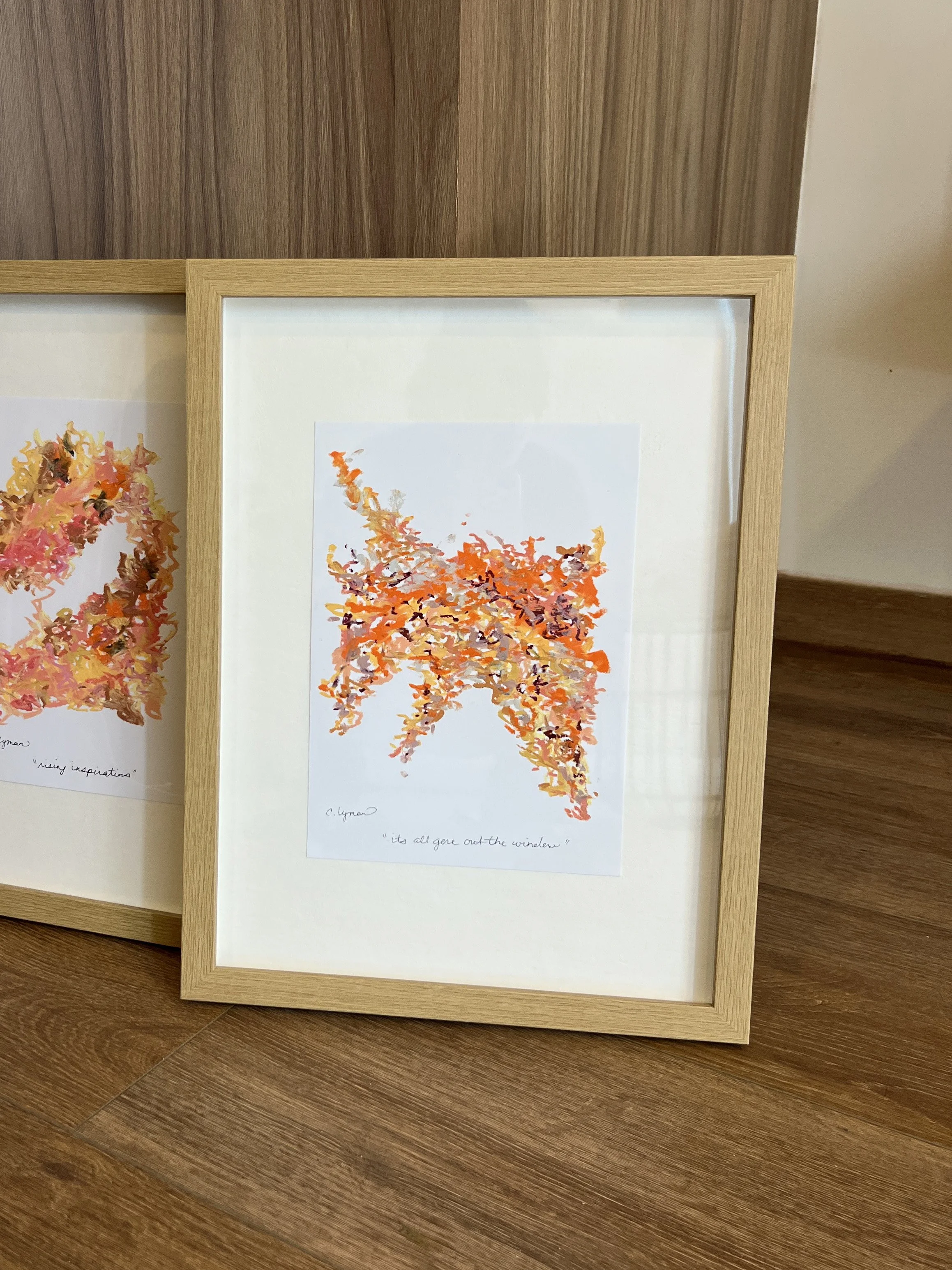 “It’s all gone out the window” [ Framed original oil pastel on paper, 7x10” in 12x16" frame, Mexico City, March 2026 ]