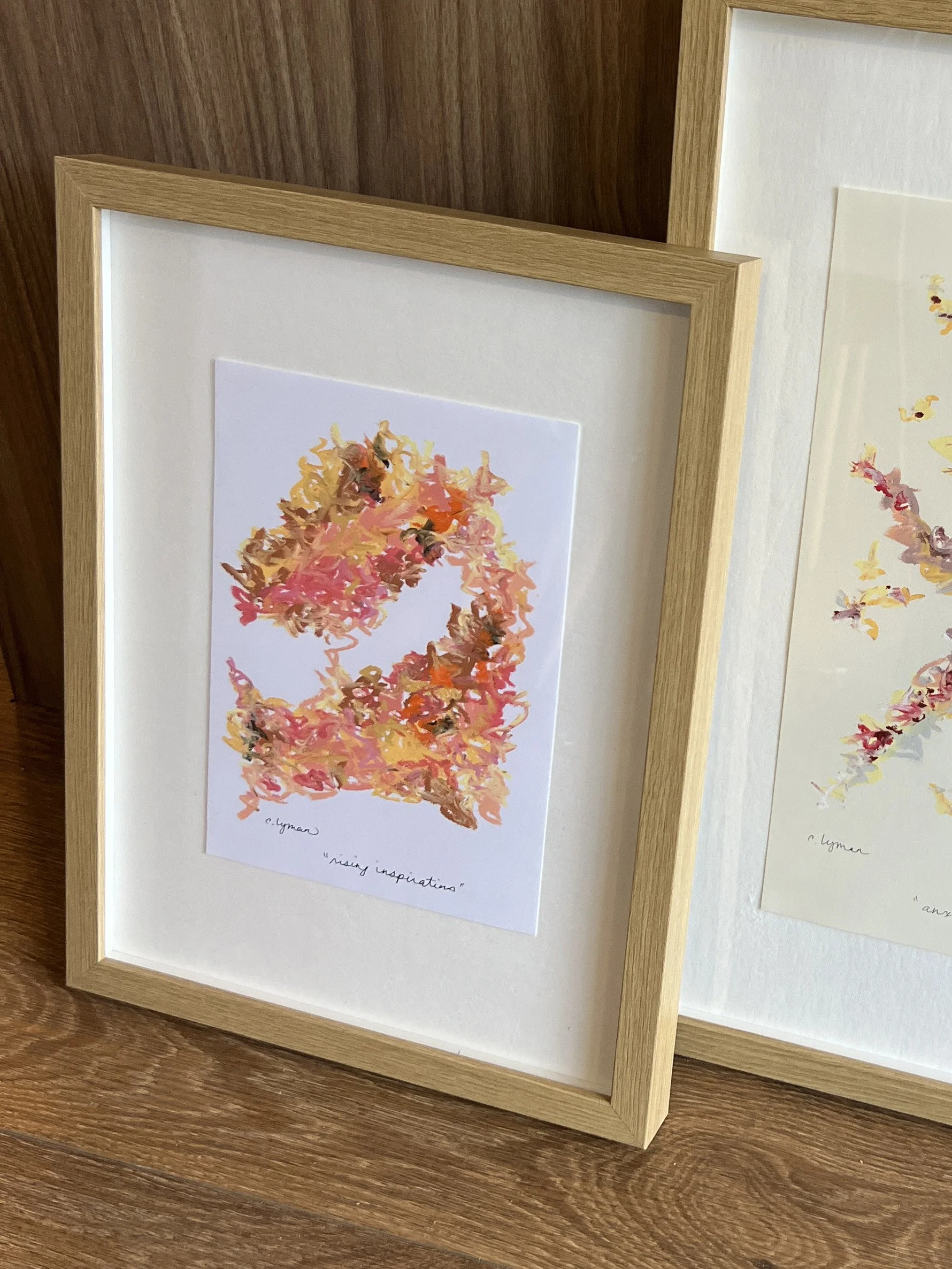 “Rising inspirations” [ Framed riginal oil pastel on paper, 7x10” in 12x16" frame, Mexico City, March 2026 ]