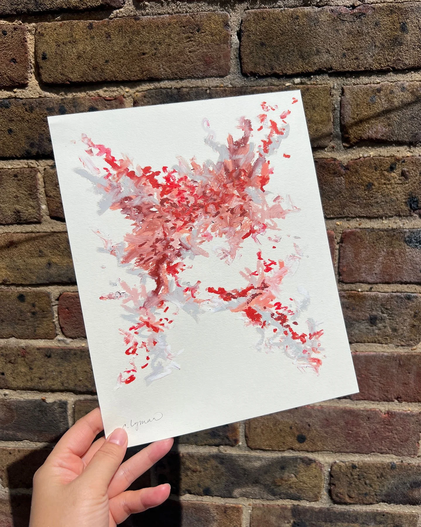  “Dysregulation"  • Original oil pastel on cream paper, 8x10”, London, June 2026 • Unframed 8x10” on optional 12x16" mat $150 USD