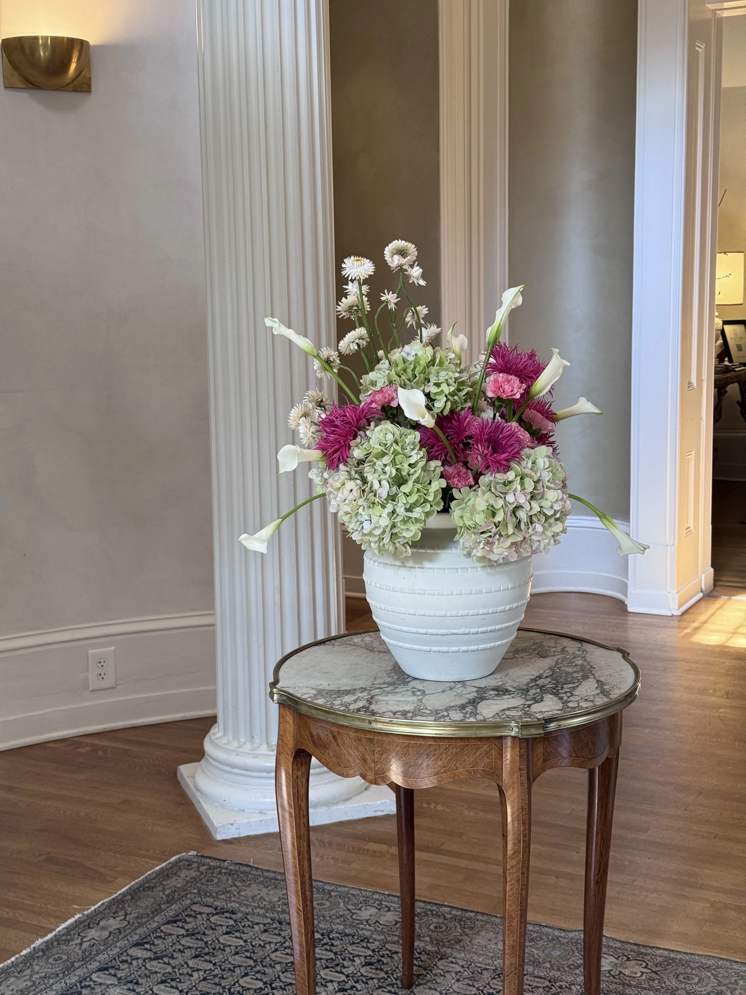 Flowers Become Part of the Architecture