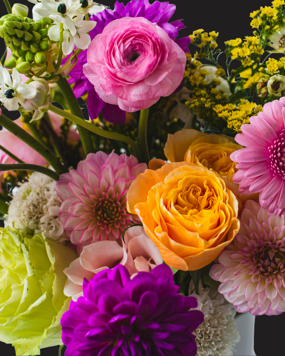 premium floral designer for black-tie weddings