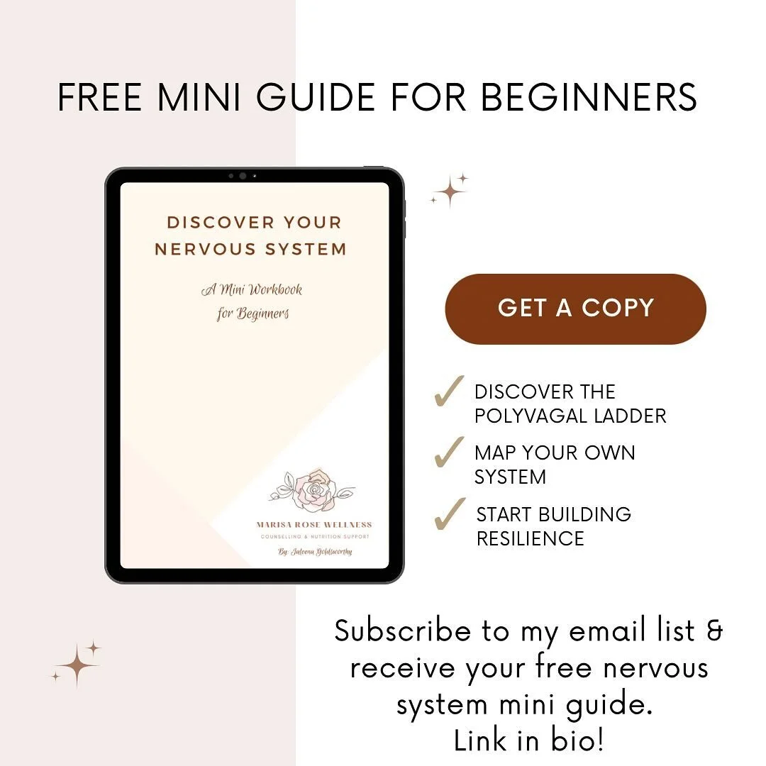 I have a little gift for you!
I created this free “Discover Your Nervous System” mini guide as a starting point for anyone who is new to this work.
The guide introduces you to the Polyvagal Ladder and then invites you to start mapping y