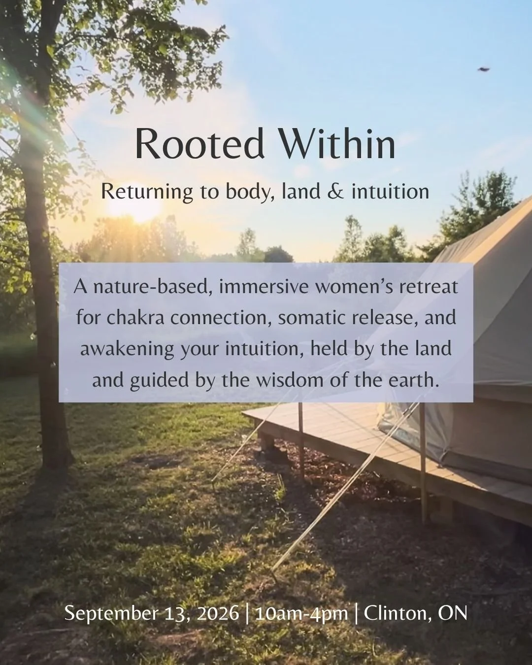 Rooted Within Retreat Clinton, ON