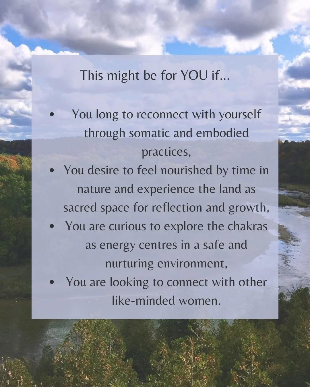 This retreat is ideal for those longing for reconnection to self and intuition