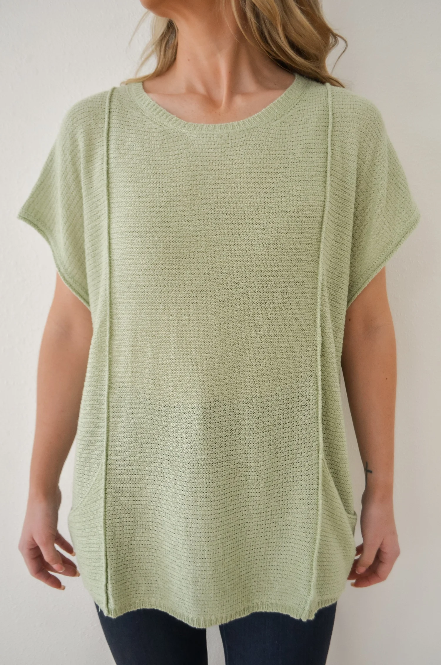 Ray Ribbed Knit Pocket Sweater — Rizzi Ray Boutique