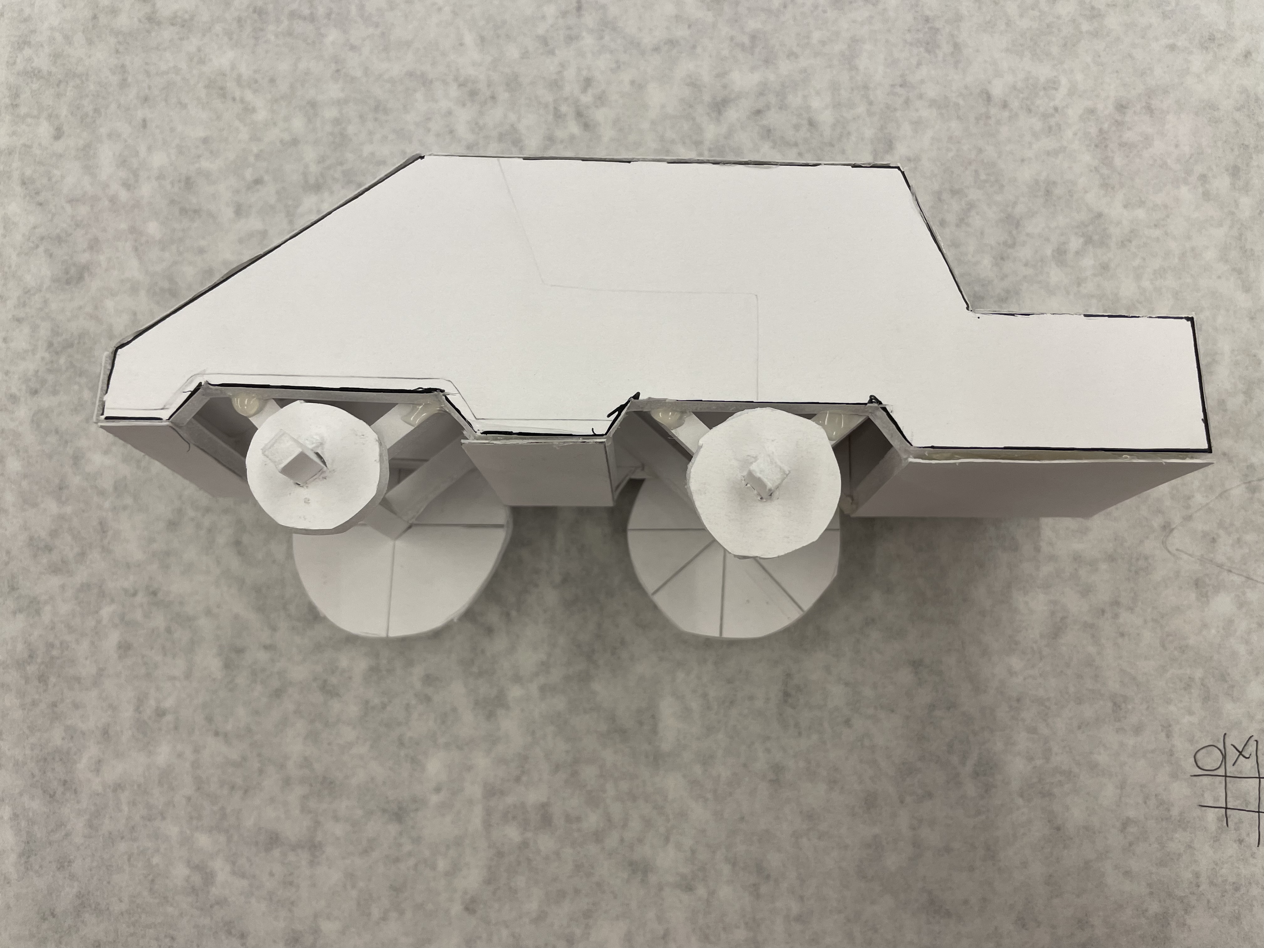 This modular car toy provides endless amounts of play through its customization. This iteration of the toy comes with 3 pairs of body pieces, 3 sets of wheels in different sizes, and one universal construction base. The universal construction base al