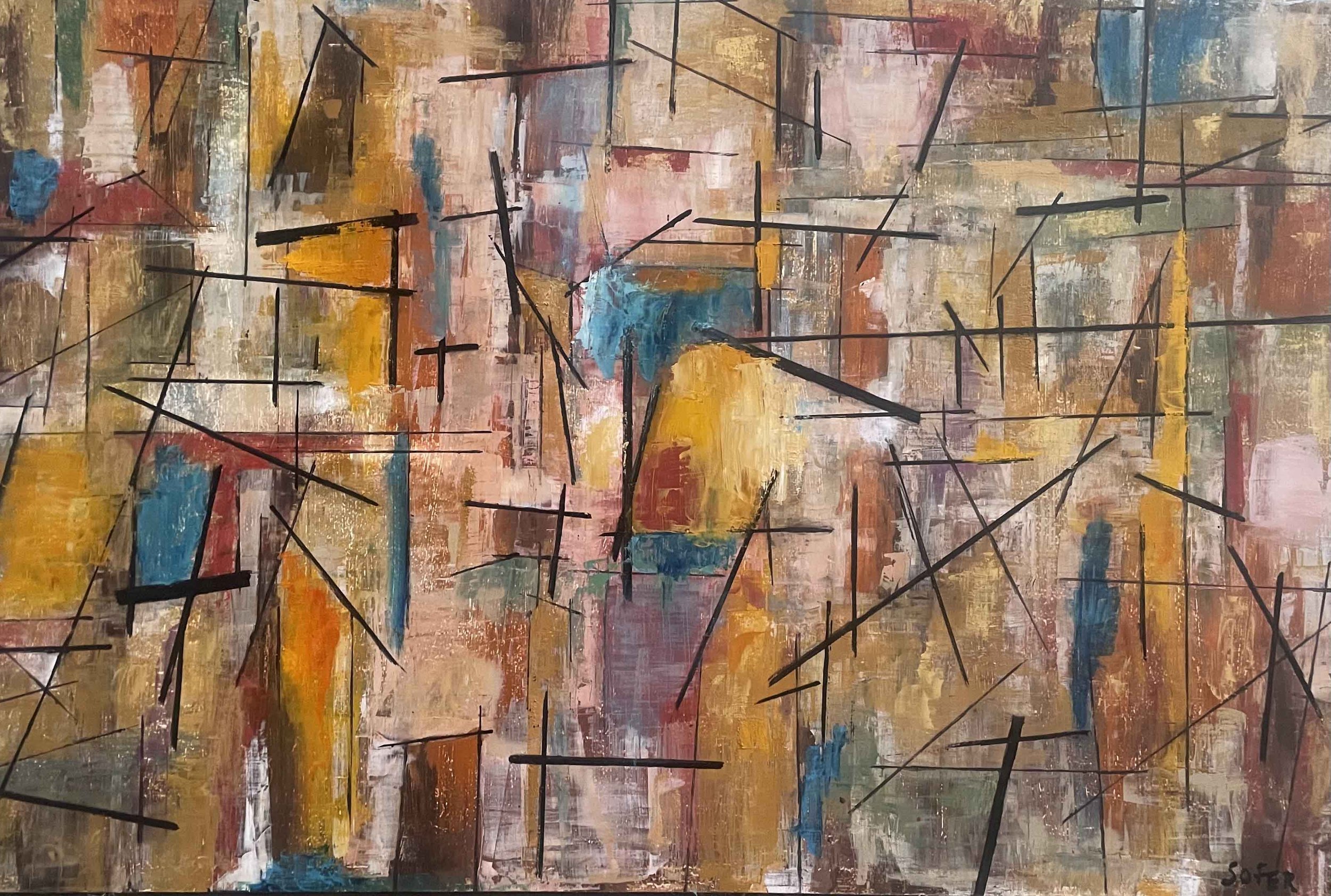 Khruangbin Catatonia | 24x36 | oil and oil stick on panel | SOLD
