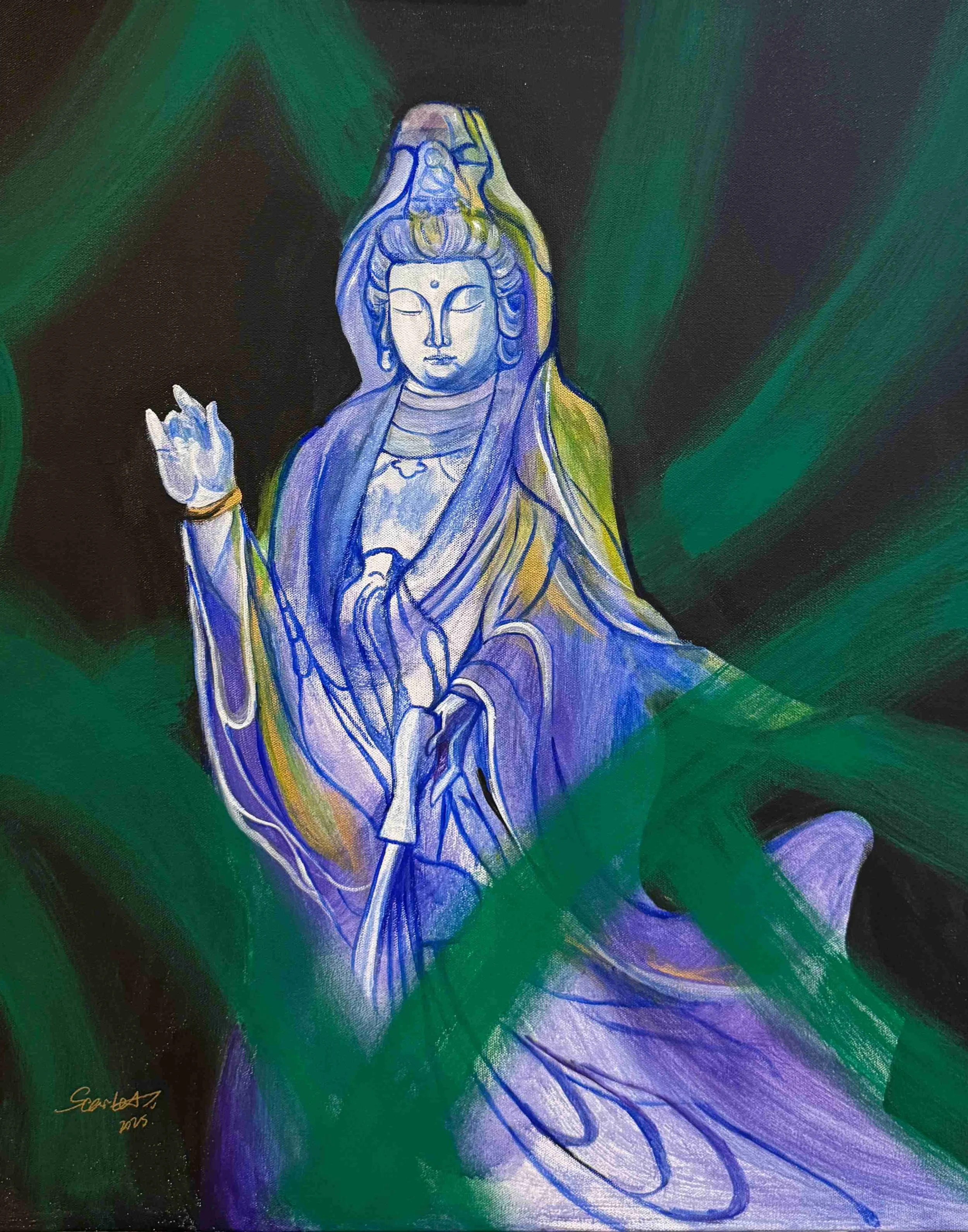 Guan Yin | 24x30 | acrylic | 2000