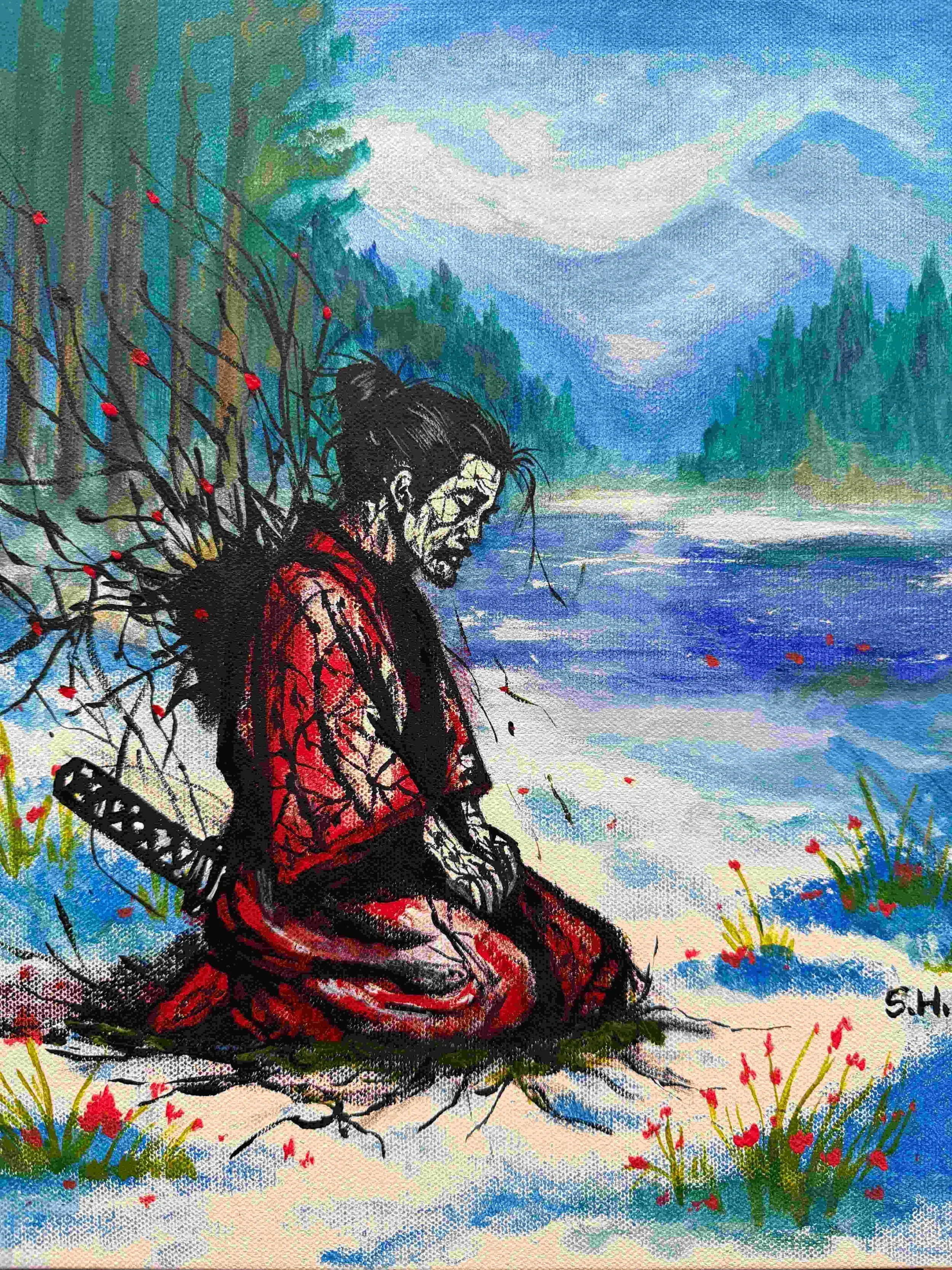 The Last Samurai | 11x14 | acrylic | 400