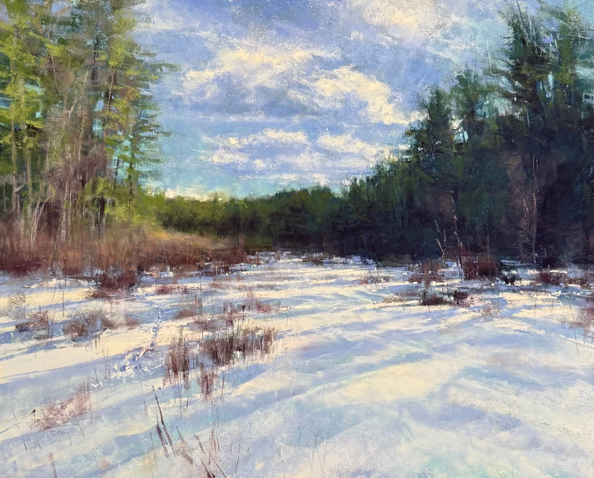 First Tracks | 16x20 | soft pastel | 1500