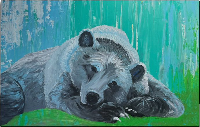Sleeping Bear | 24x36 | mixed media | SOLD