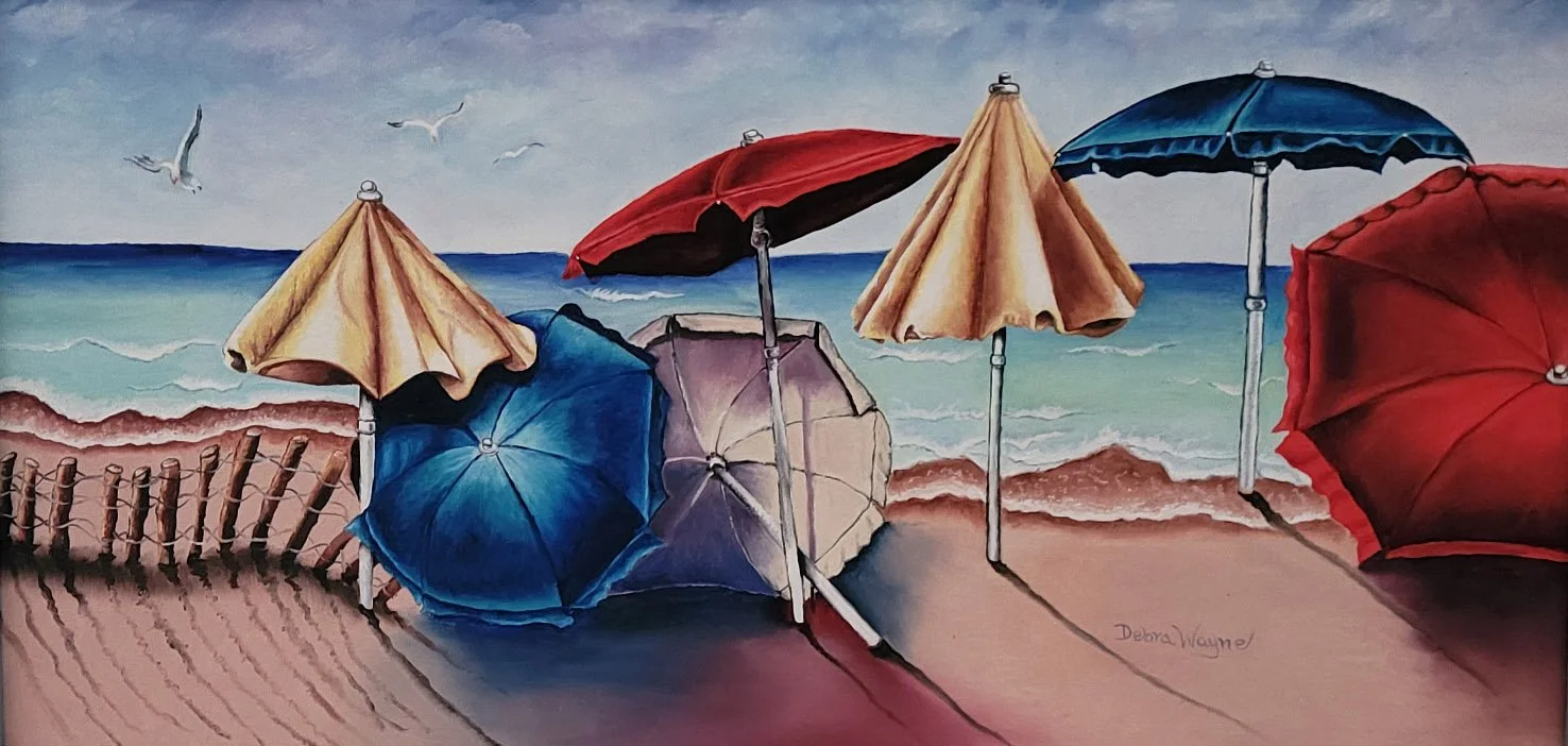 The Beach | 29x17 framed | oil on canvas | 600