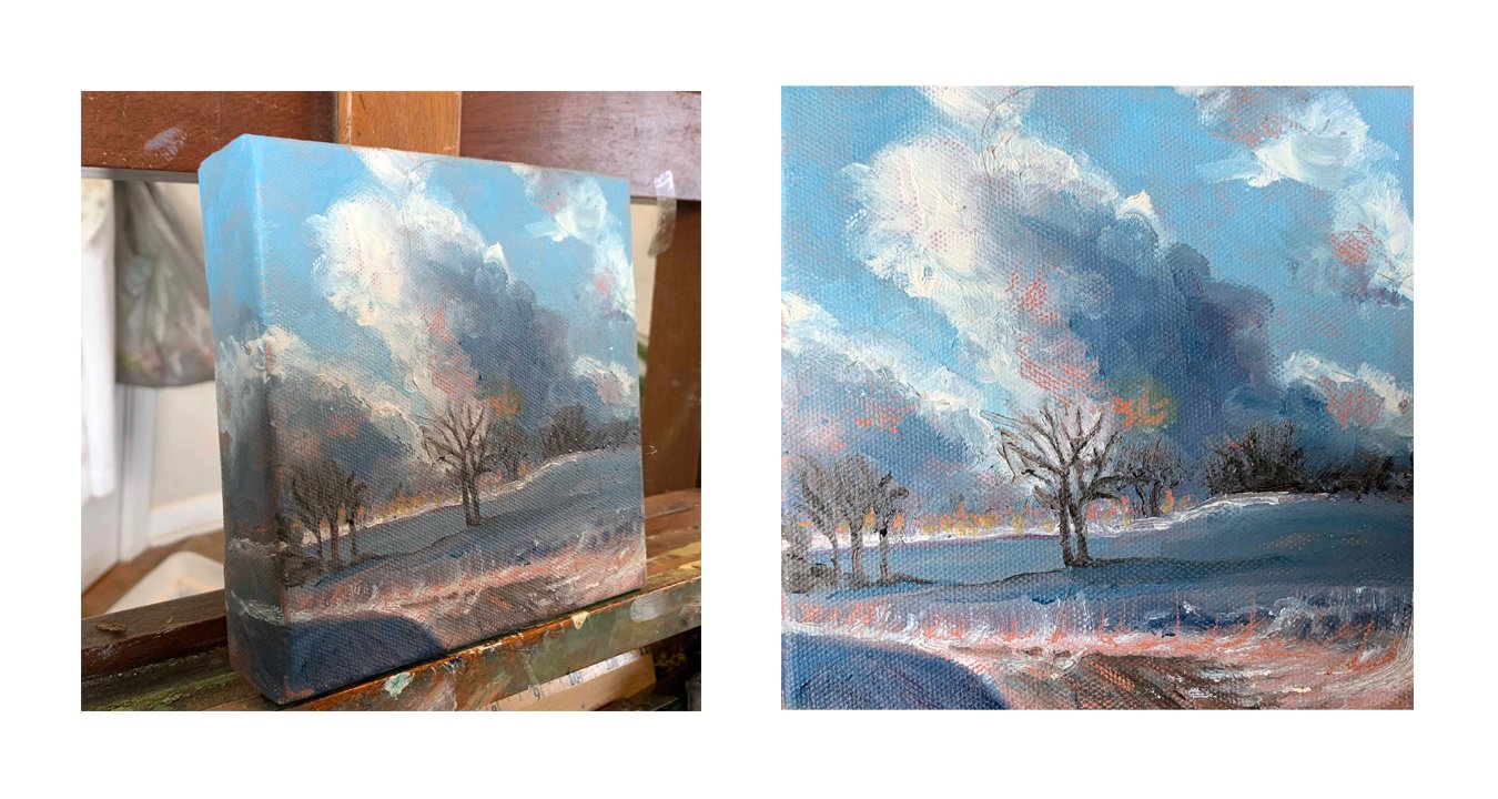 Winter Scene | 6 x 6 | 3D oil on canvas | NFS