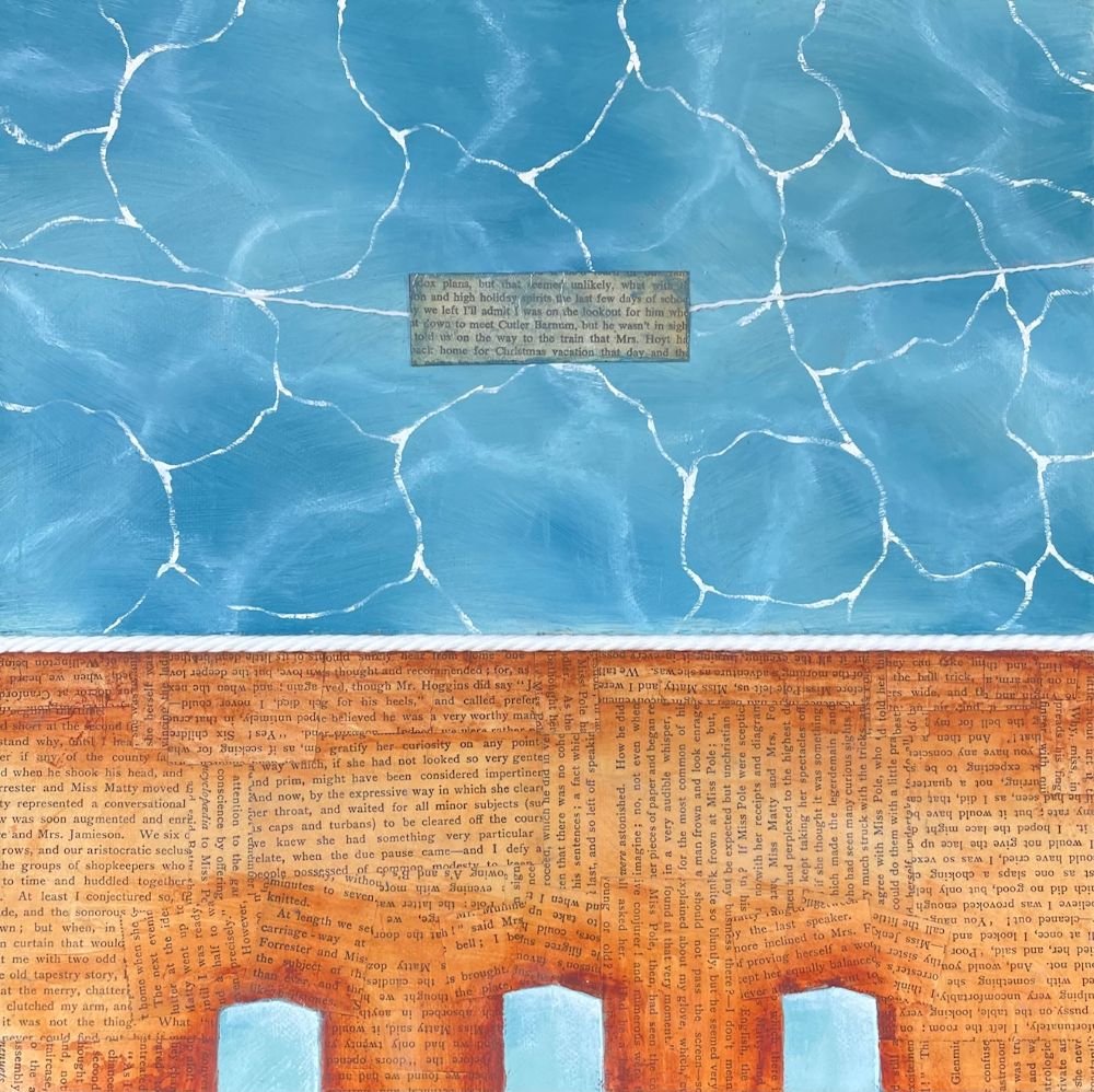 Betrayed | 12x12 | oil and collage on canvas | 250