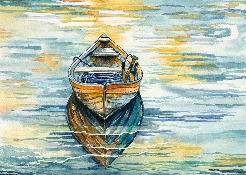 Dory on the Lake | 8x10 | watercolor | 200