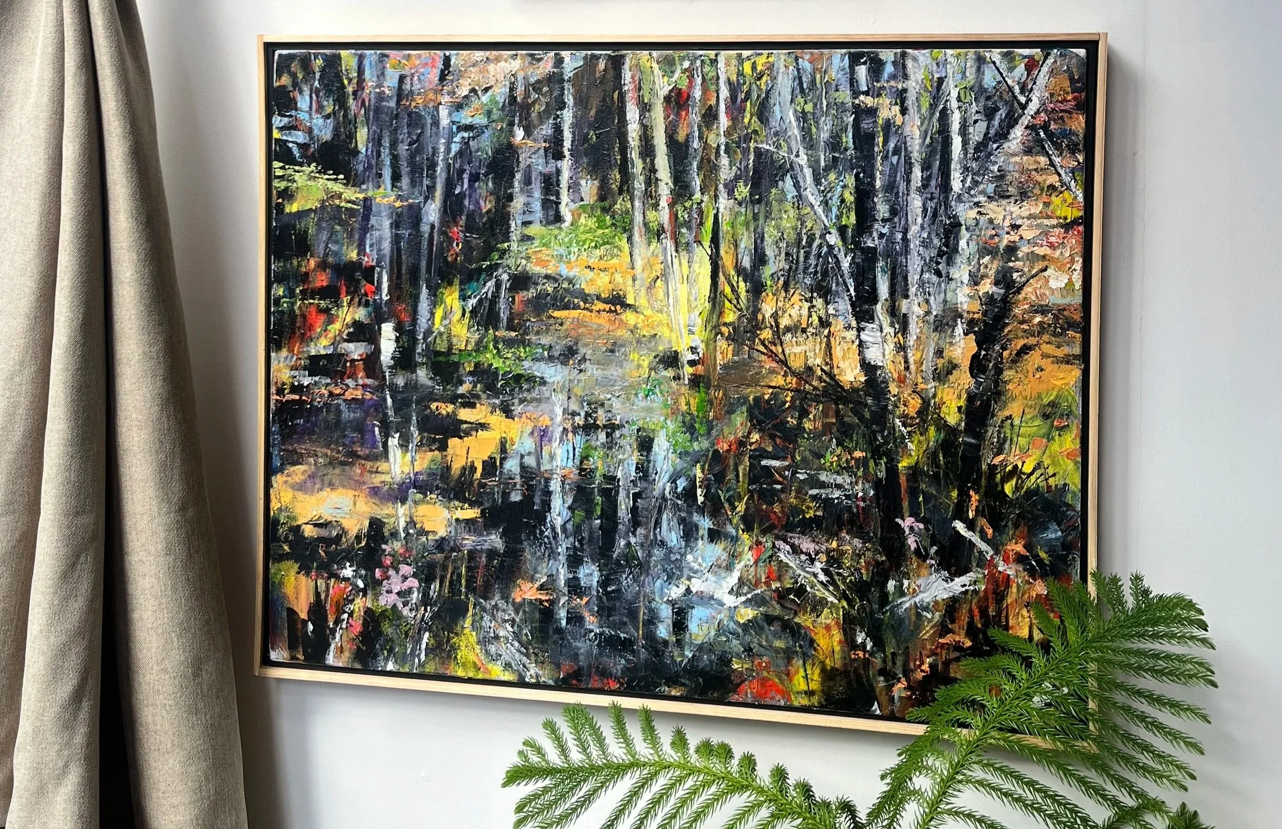 Fall Light in the Marsh | 28x23 | oil & cold wax | 1400