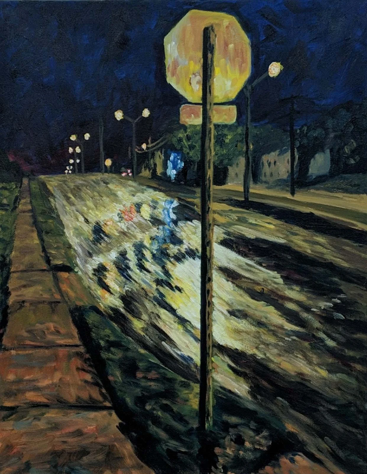 Night Walk | 28x22 | oil on canvas | Private Collection