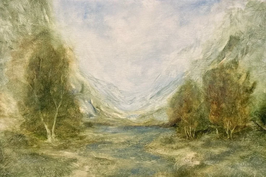 Mountain Pass Bavaria, Germany | 24x36 | oil on wood panel | 2000