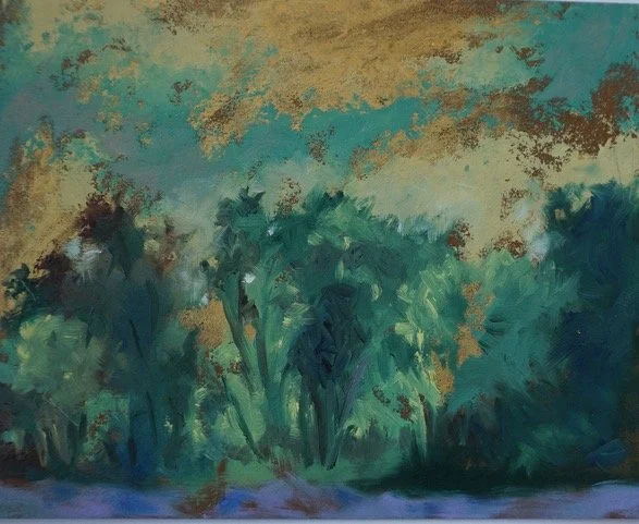 Plein air sketch on a windy day | 6x8 | oil on carton | 75