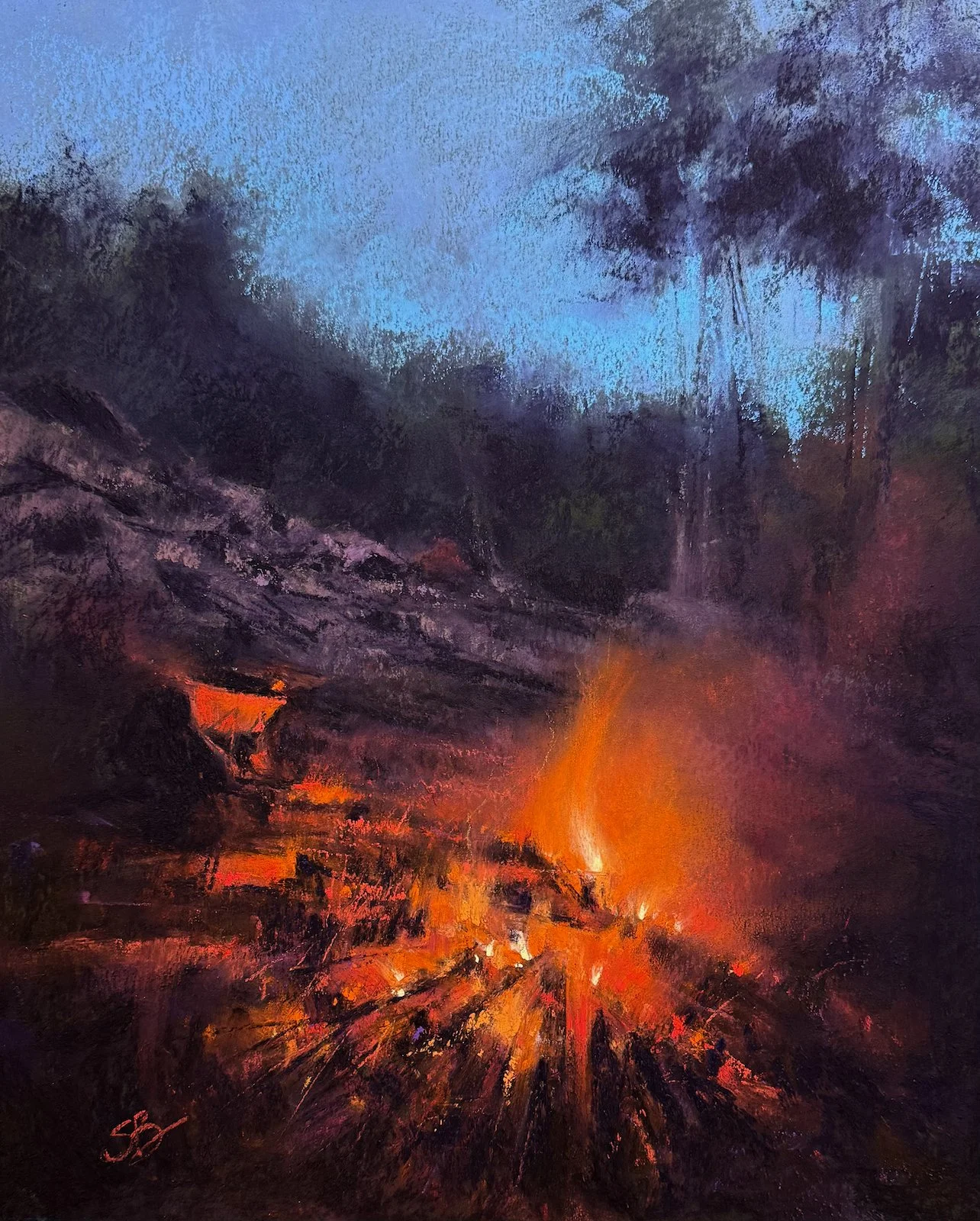 Slope Side | 14x11 | soft pastel | 900