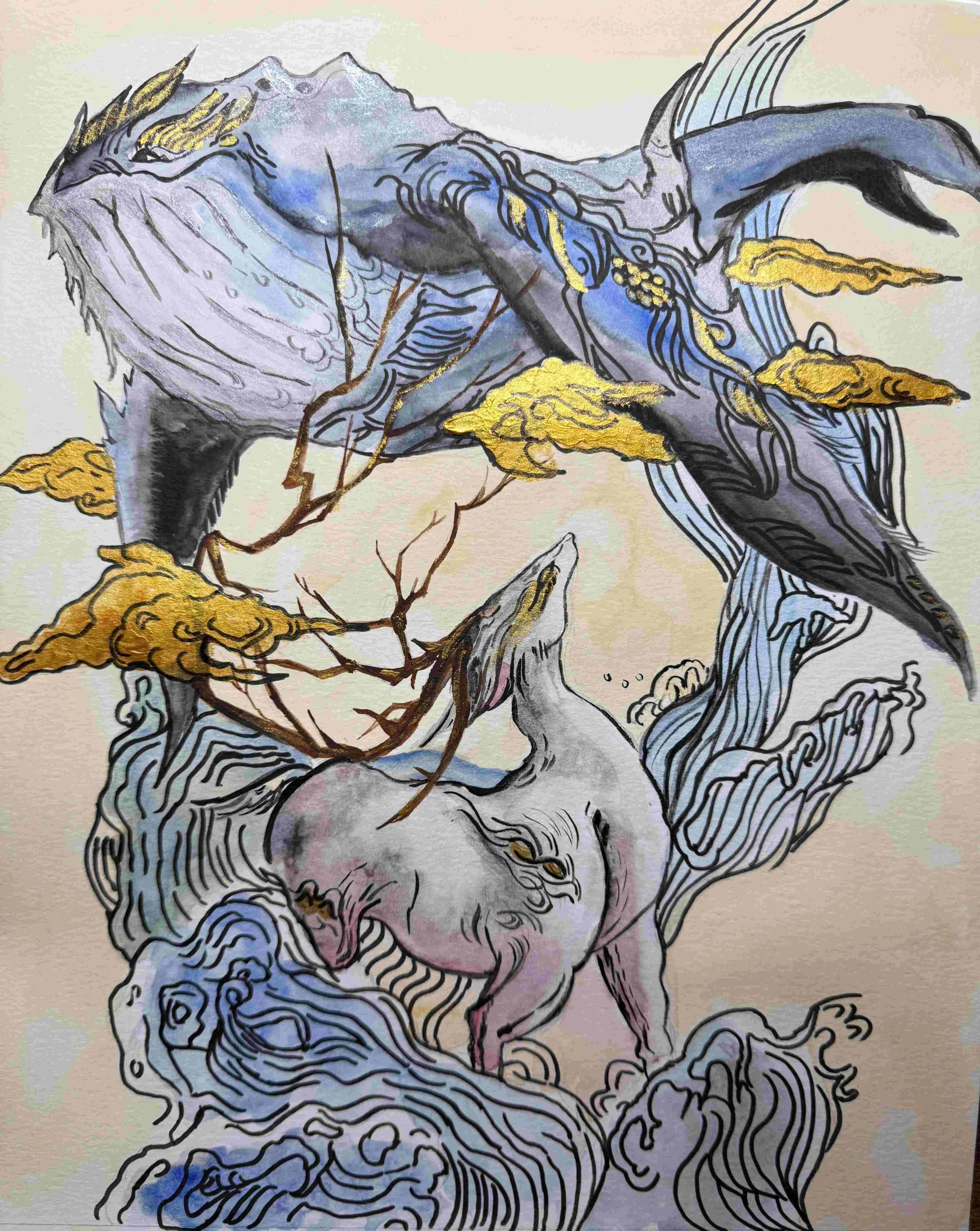 The Mythology | 11x14 | watercolor | 450