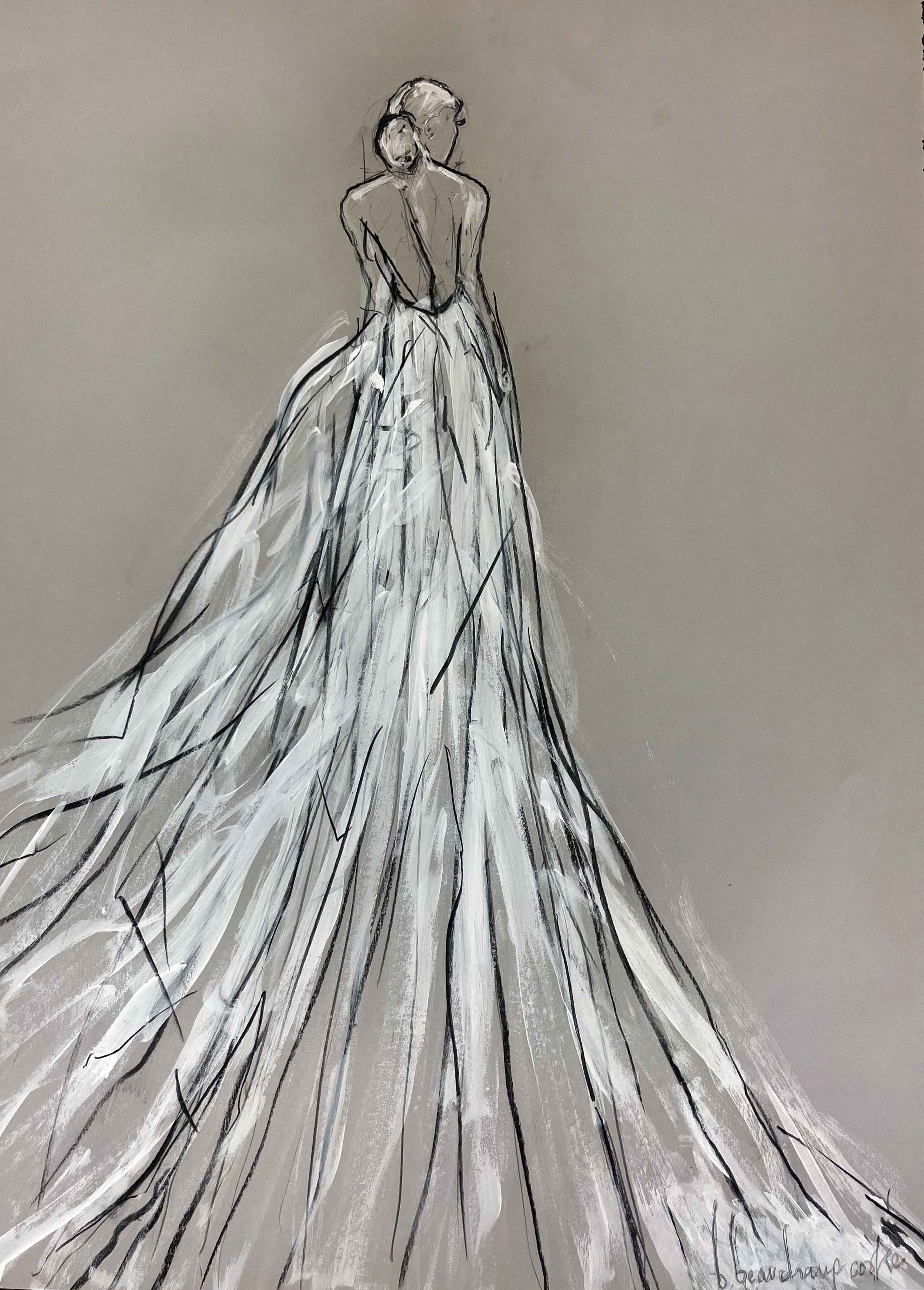 “Le dame 3 I” 30x22 | unframed graphite and spray paint on archival paper | 650