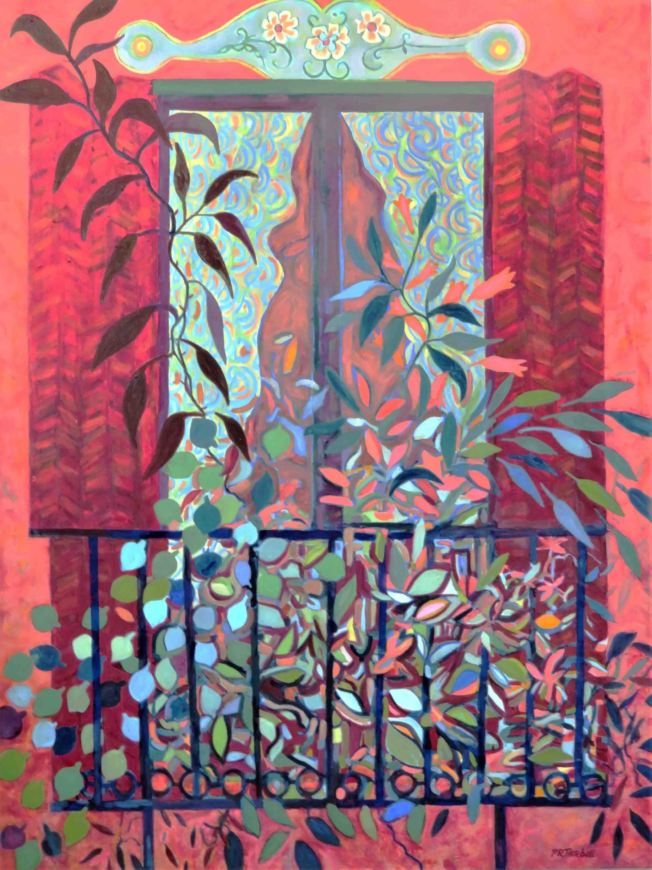 What's on Your Balcony #1 | 48 x 36 | oil on canvas | NFS