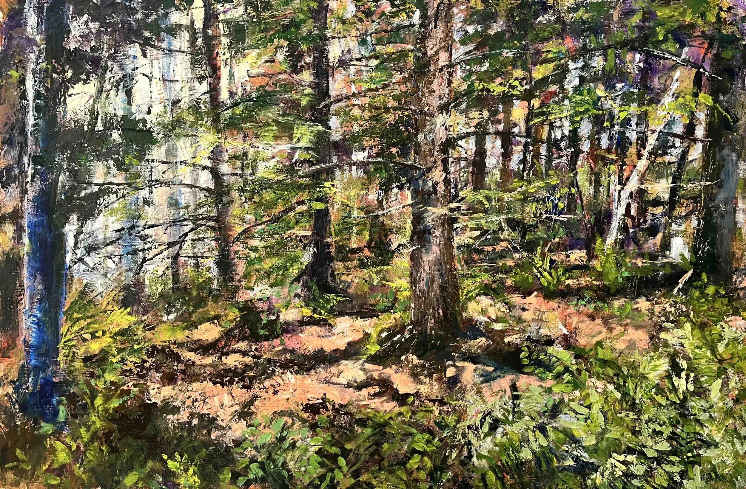 Into the Woods | 27x40 | oil & cold wax | 1,200