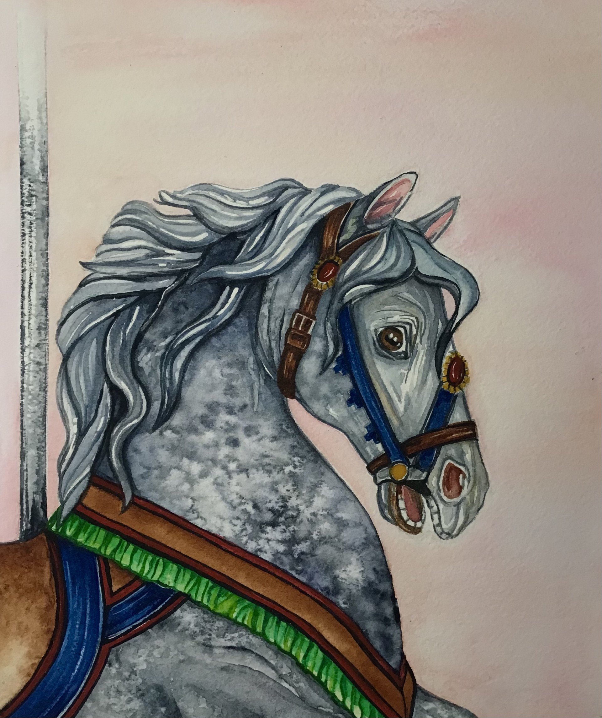 Carousel | 8x10 | watercolor | 200