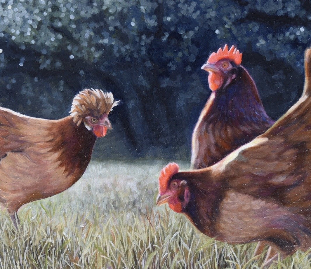 The Ladies | 10 x 30 | oil on canvas | sold