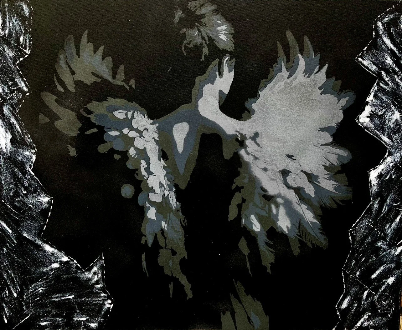 SHATTERED BUT SOARING | 24X30 | mixed media on gallery wrapped canvas | 450