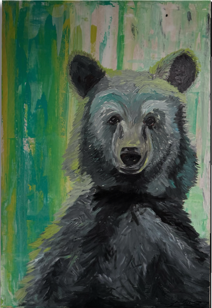 Bear Standing | 24x36 |  mixed media | SOLD
