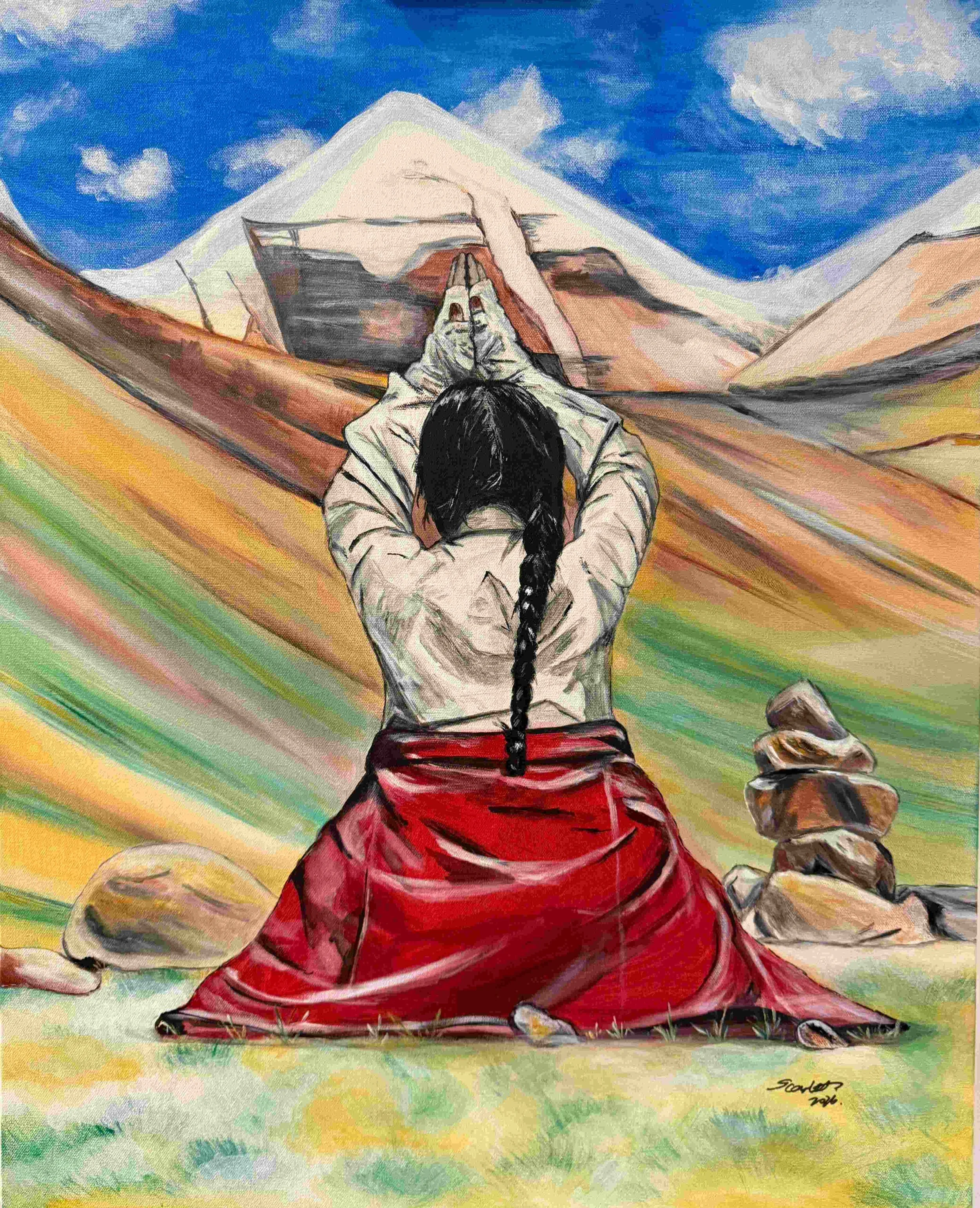 The Prayer | 24x30 | acrylic | 1500