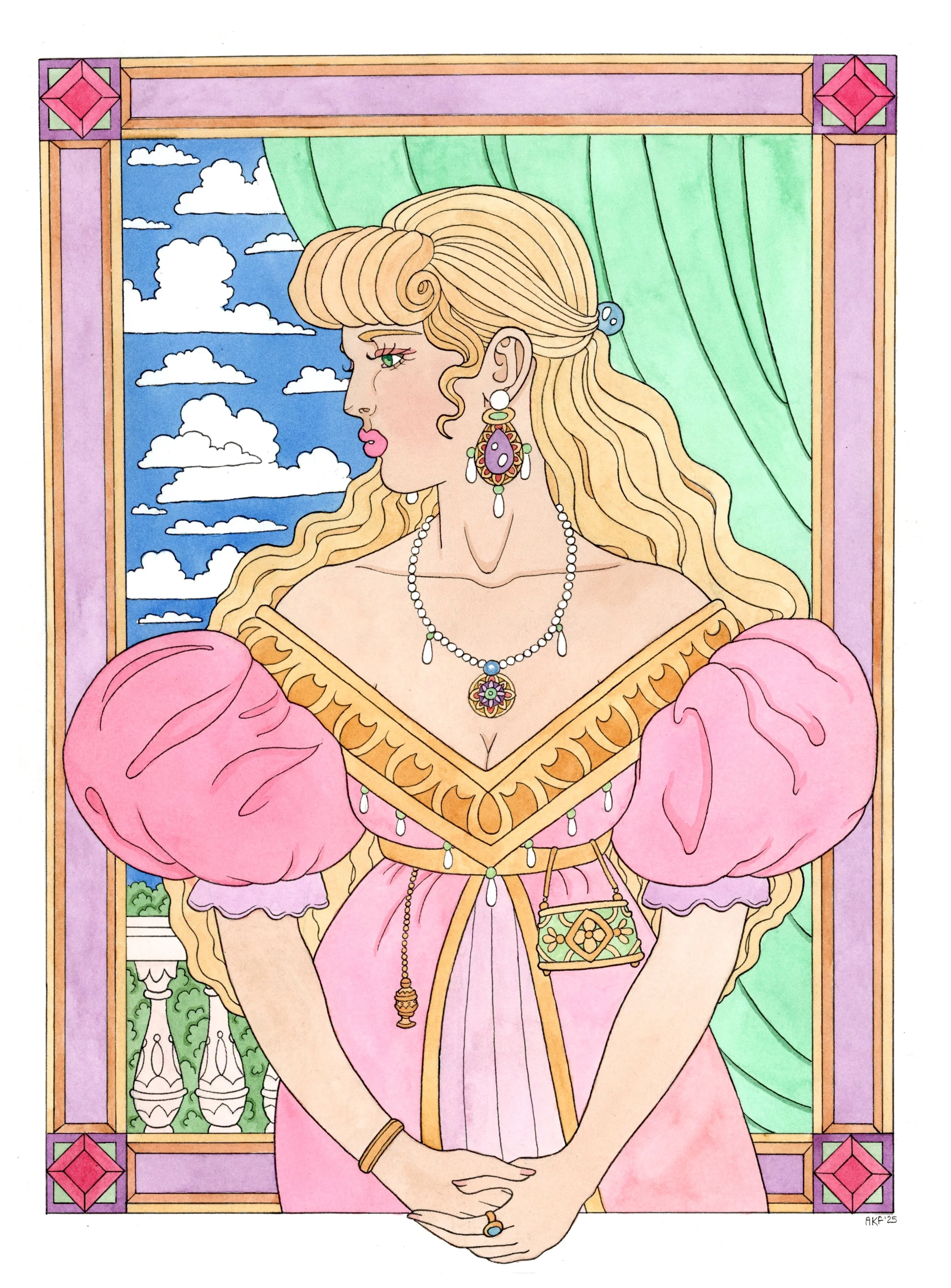 The Maiden Fair | 12x16 | pen & ink, watercolor | 500