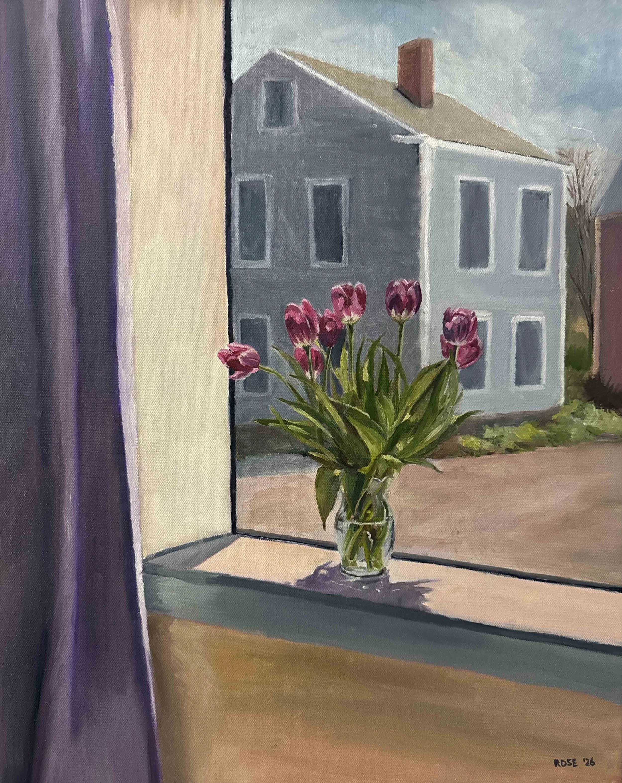 May Flowers in New Hampshire | 20x16 | oil on canvas | 800