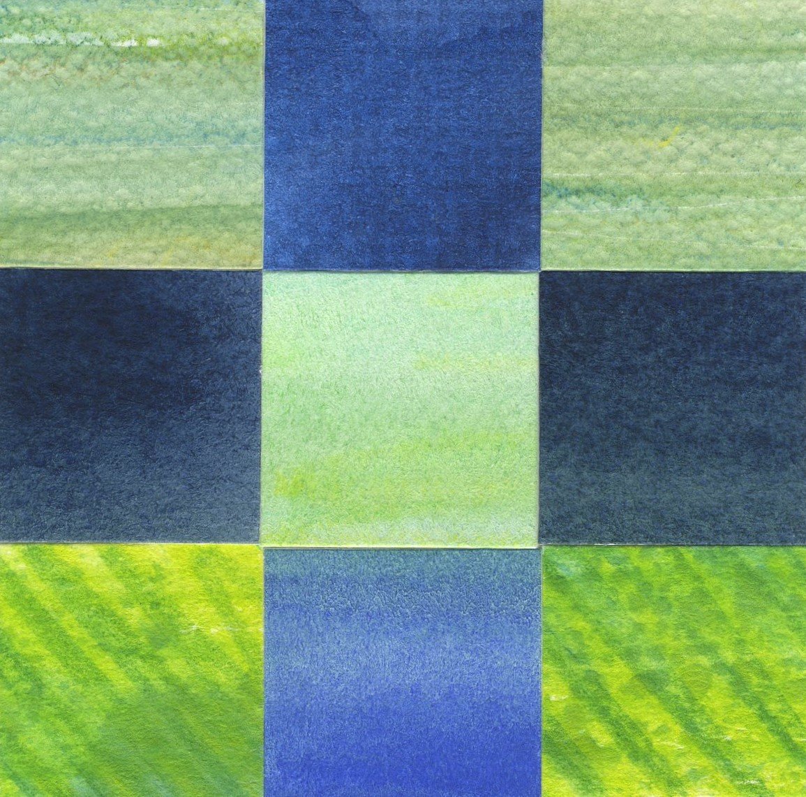 “Square Inch Project #14”
— 3” x 3”
— Watercolor Collage,
Mounted on Board,
Sealed with Wax — $30