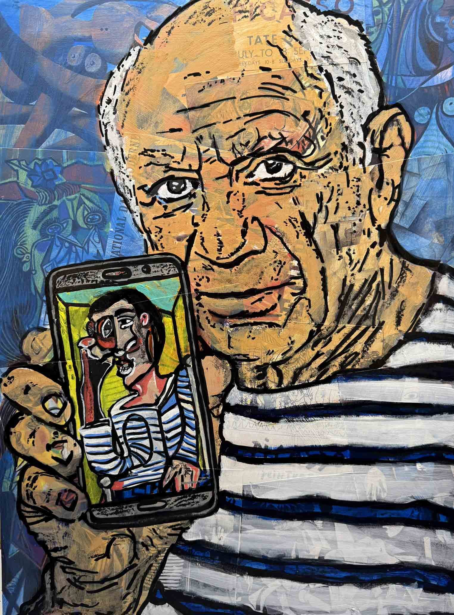 PICASSO LE MARIN SELFIE MIXED MEDIA 18X24 2026