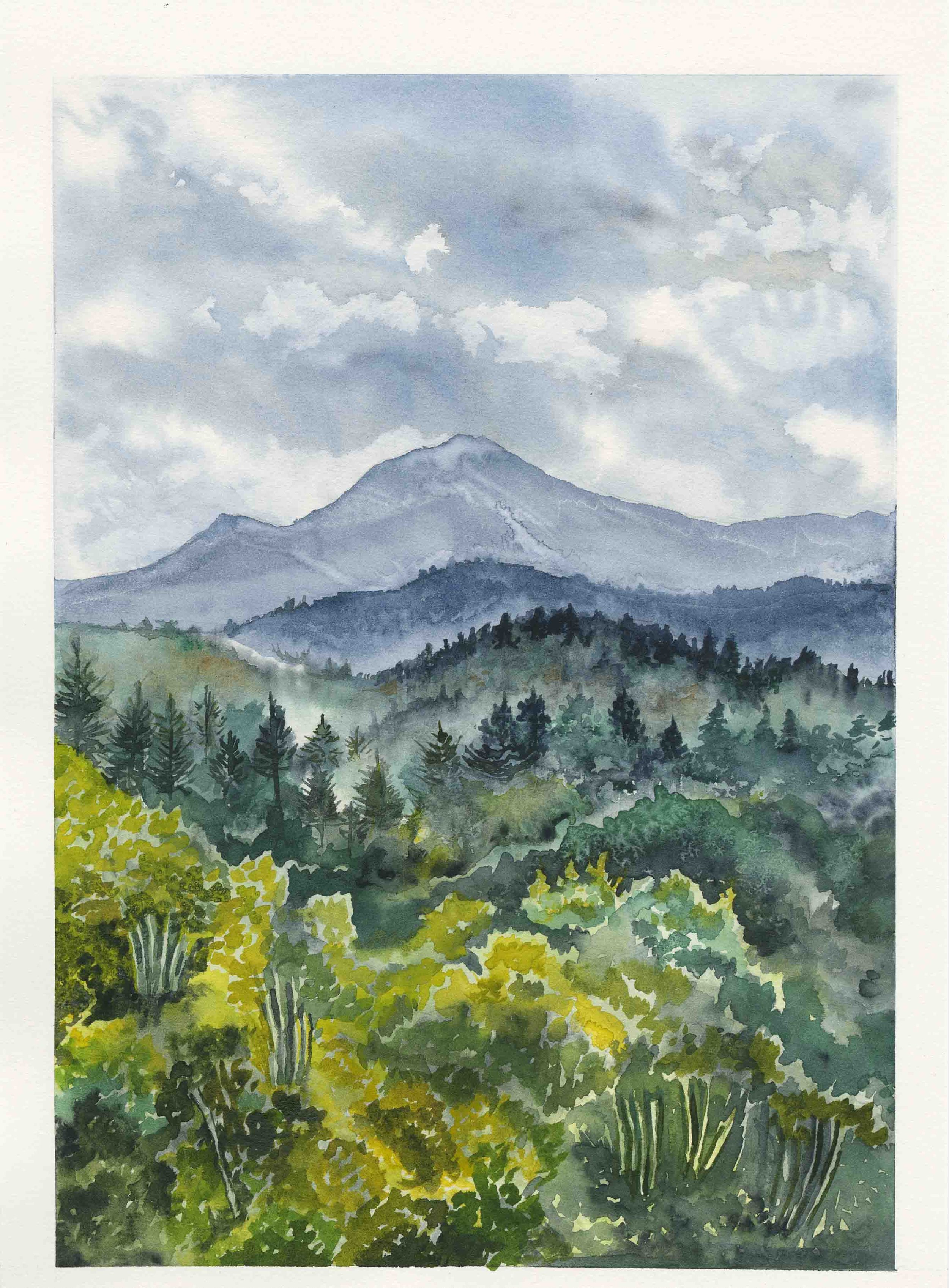 Presidential Range | 8x10 | watercolor | SOLD
