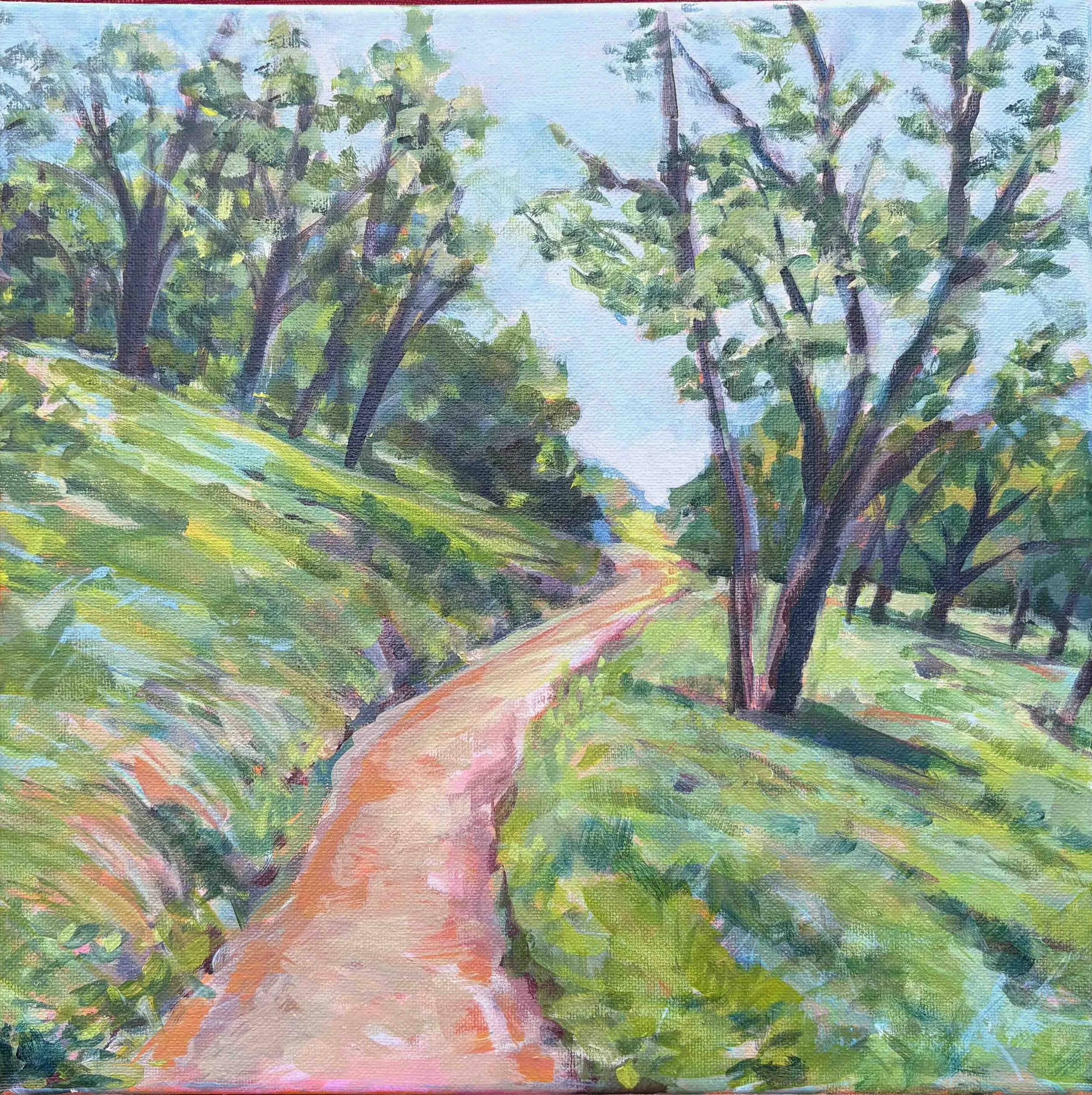 Hiking Mount Healy | 12x12 | acrylic on canvas | 400