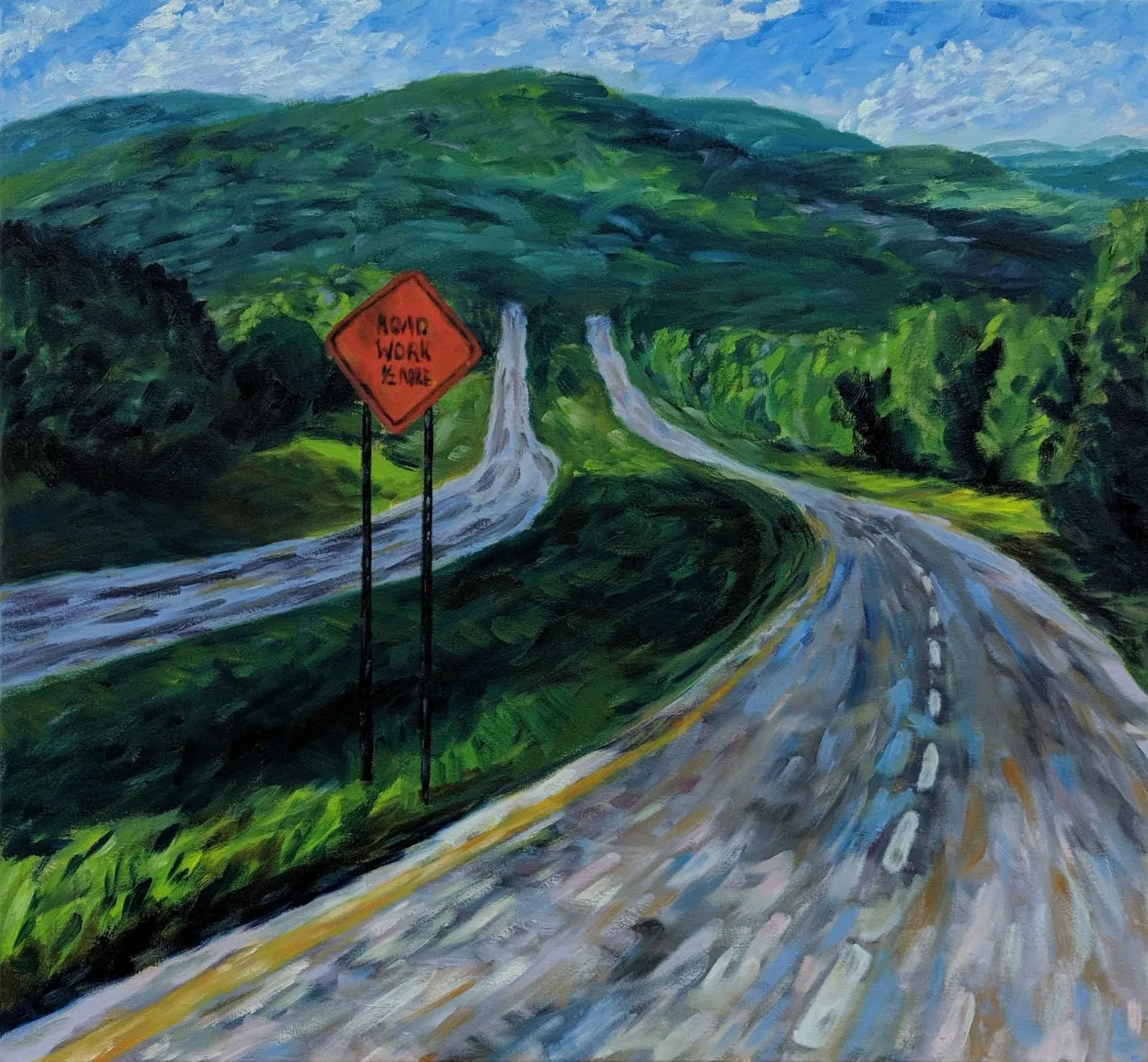Heading North for the Day | 26x28 | oil on canvas | 1200