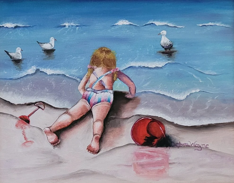 The Red Bucket | 14.75x12.50 framed | oil on canvas | 400