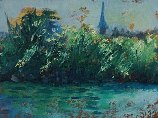 Plein air sketch of Concord | 8x11 | oil on carton | 75