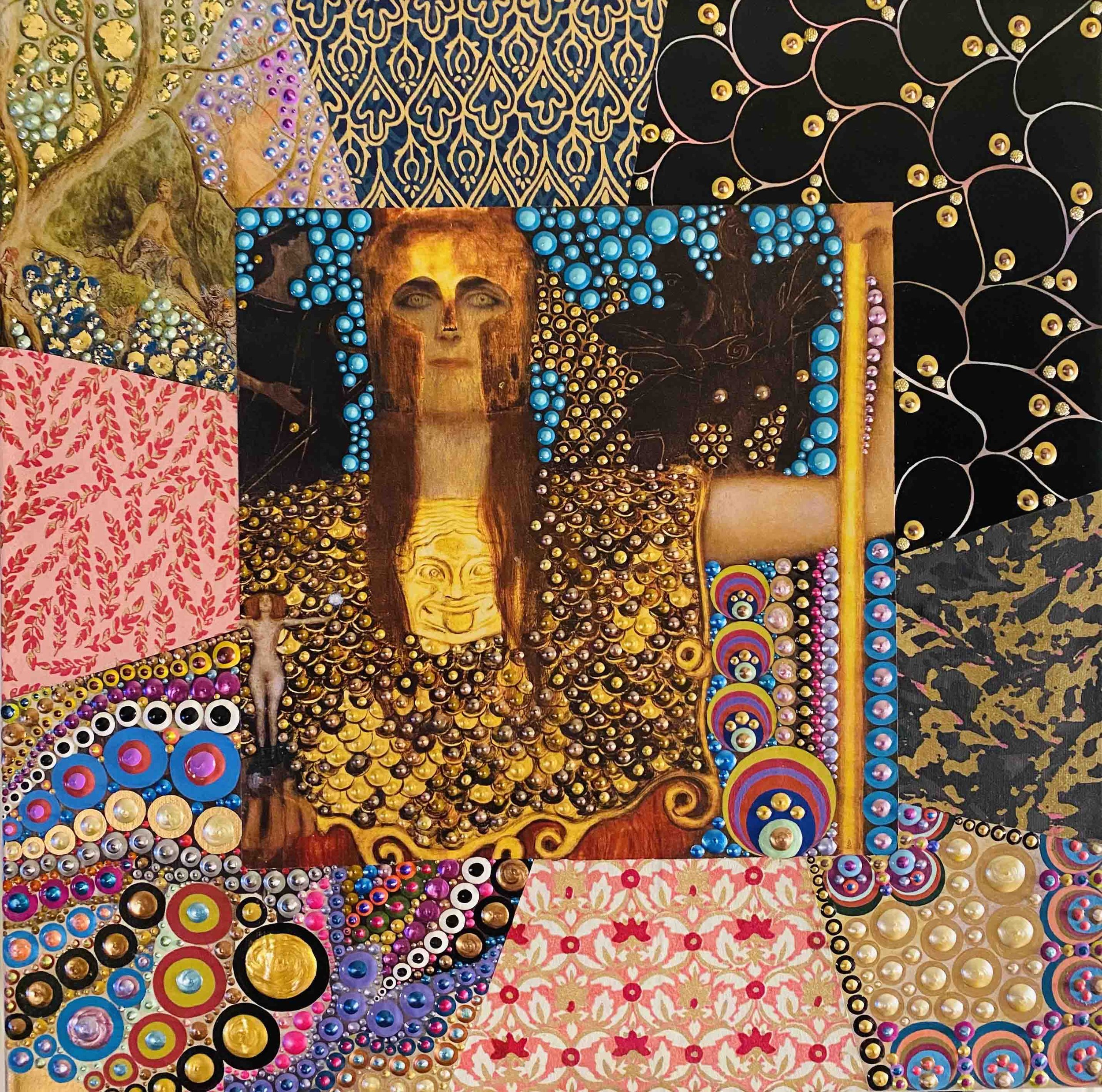 Pallas Athena | 20x20 | 3D acrylic and metallic | 650