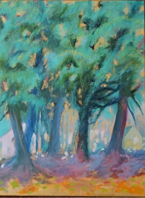 Rollins Park | 16x20 | oil and oil pastel on canvas | 500